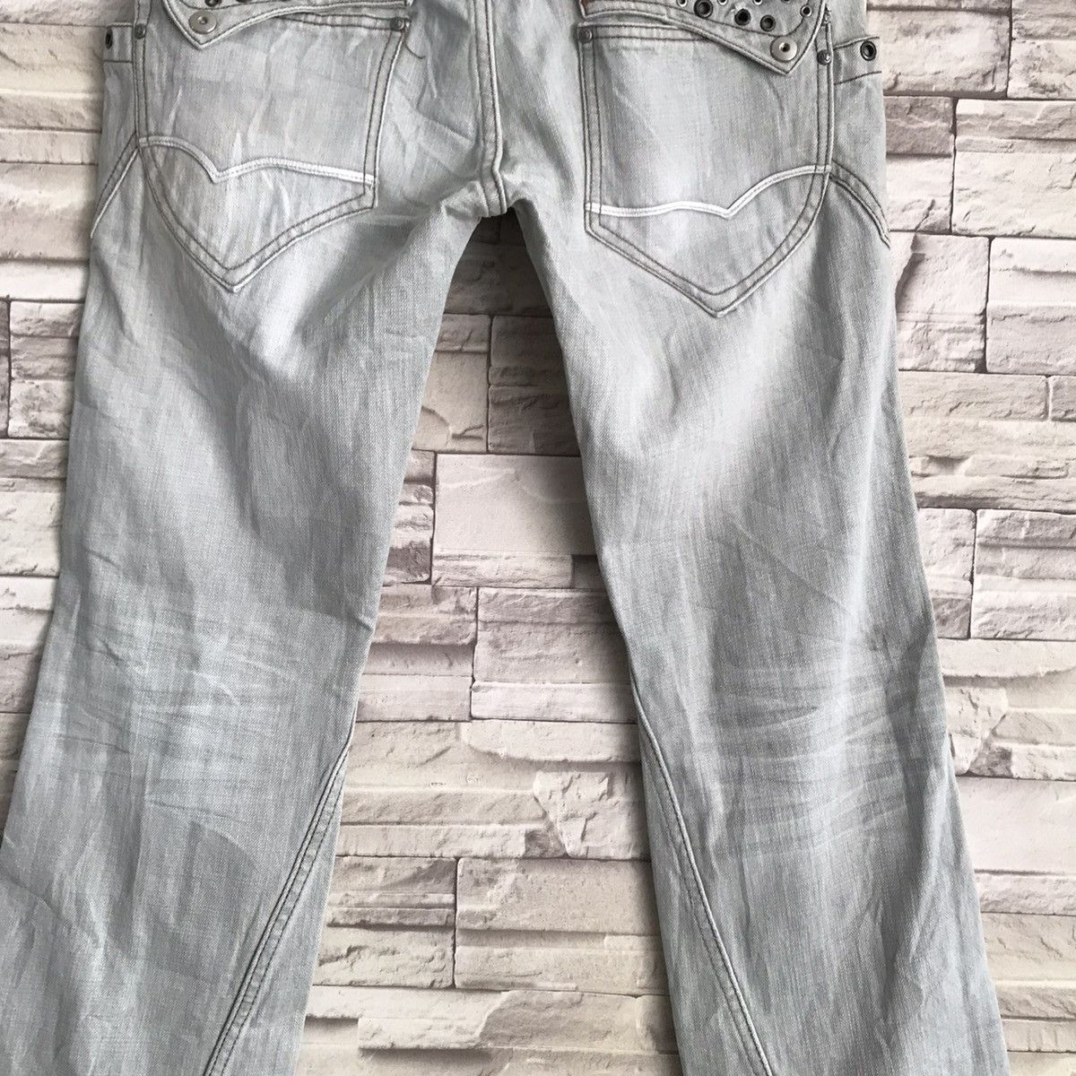 Nicole Club Nicole Club For Men Denim Flare Studded Leather Size US 32 / EU 48 - 15 Thumbnail