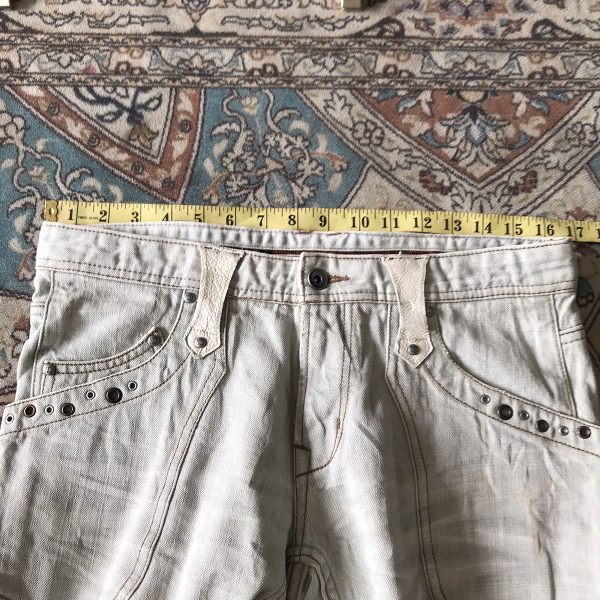 Nicole Club Nicole Club For Men Denim Flare Studded Leather Size US 32 / EU 48 - 22 Thumbnail