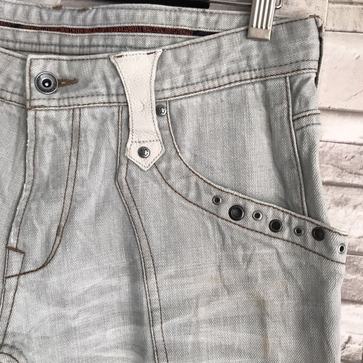 Nicole Club Nicole Club For Men Denim Flare Studded Leather Size US 32 / EU 48 - 6 Thumbnail