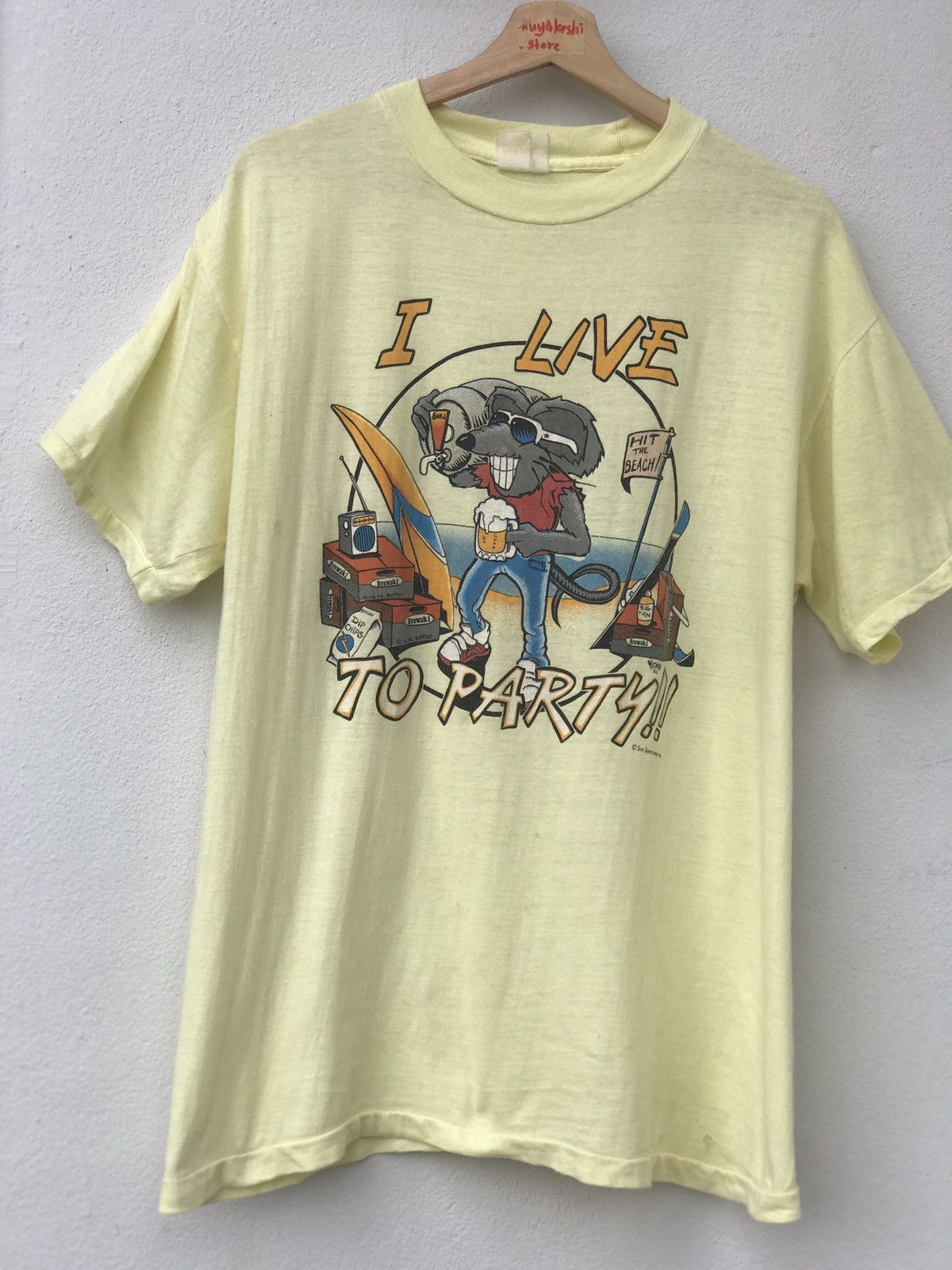 Vintage Shirt I live To Party by Sun Sportswear inc