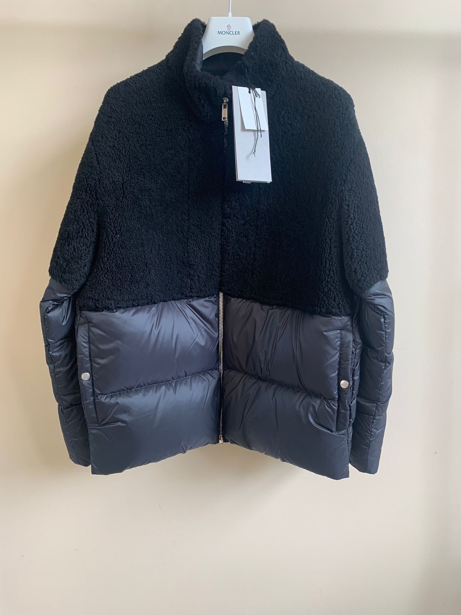 image of Moncler x Rick Owens Fw20 Coyote Goose Down Jacket In Black, Men's (Size Small)