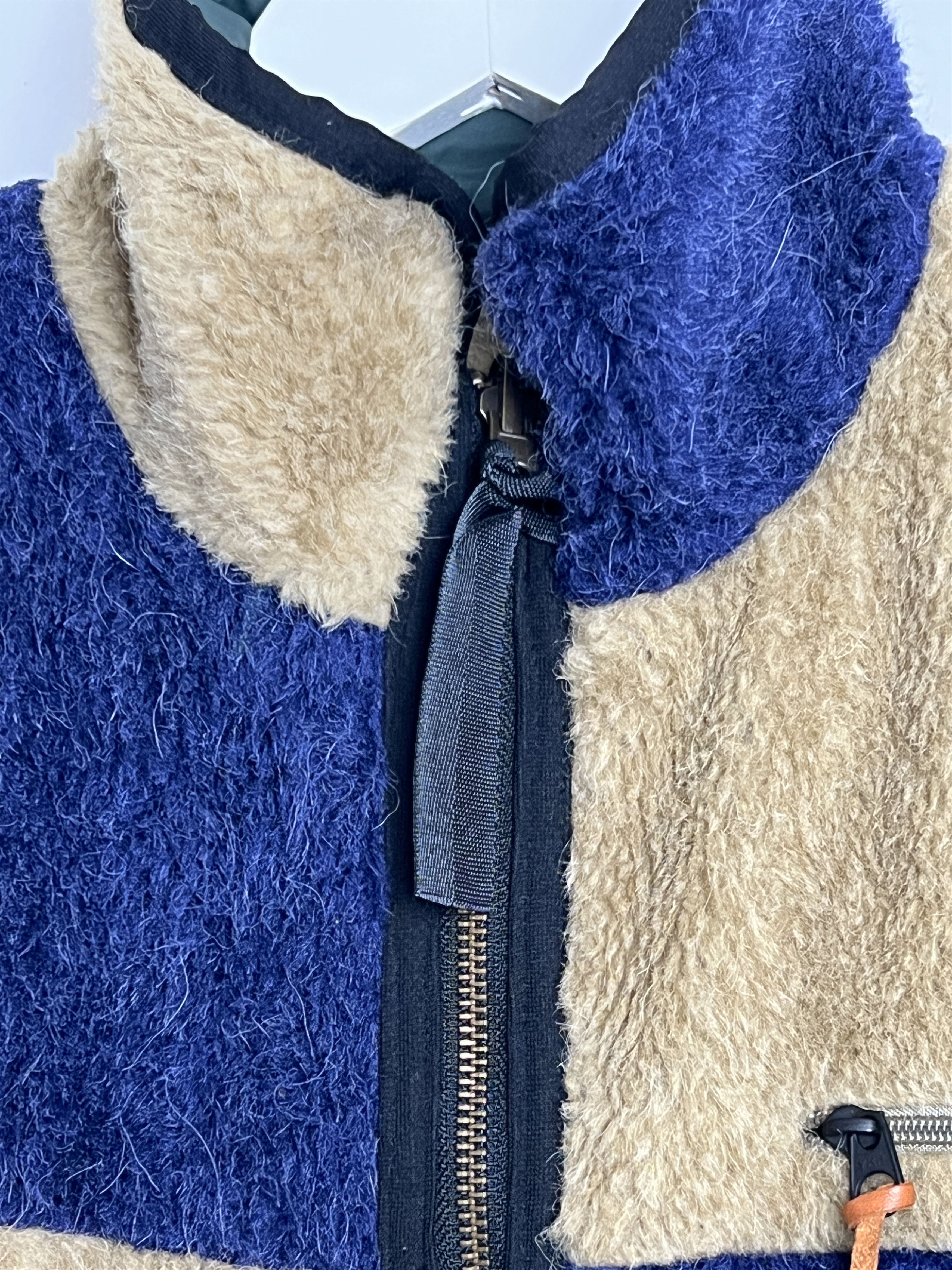 Kapital Reversible Wool Fleece Boa Color Block Vest Size US M / EU 48-50 / 2 - 5 Thumbnail