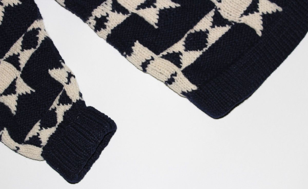 Ralph Lauren × Vintage Chunky Hand Knit Intarsia Cardigan Sweater Size US L / EU 52-54 / 3 - 8 Thumbnail