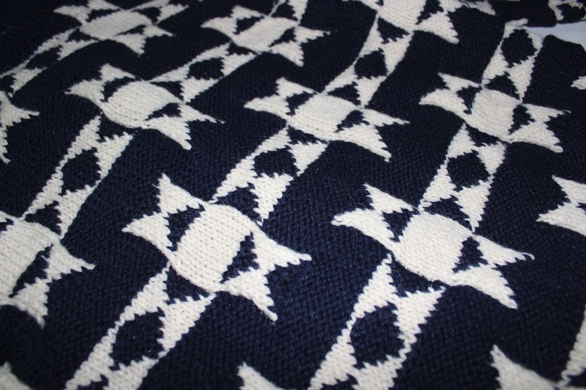 Ralph Lauren × Vintage Chunky Hand Knit Intarsia Cardigan Sweater Size US L / EU 52-54 / 3 - 6 Thumbnail