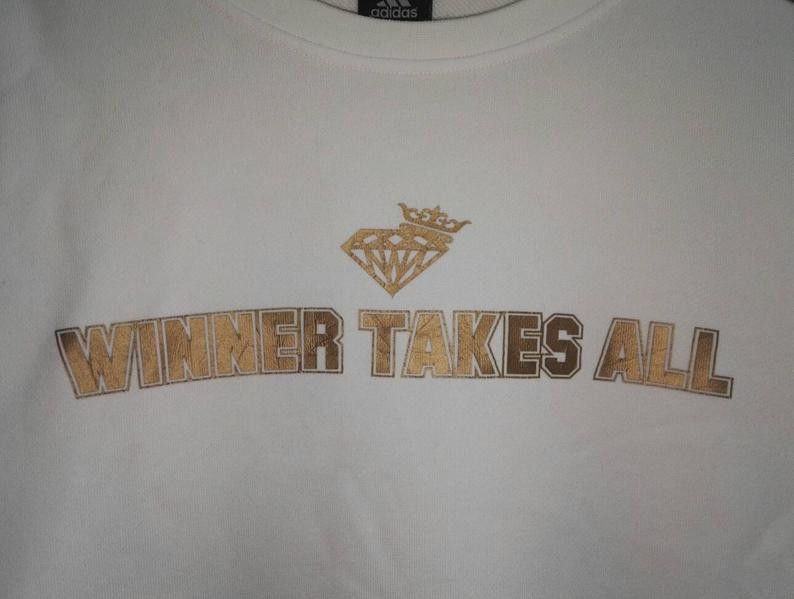 Adidas Vintage Adidas Big Logo "WINNER TAKES ALL" Sweatshirt Size US M / EU 48-50 / 2 - 3 Thumbnail