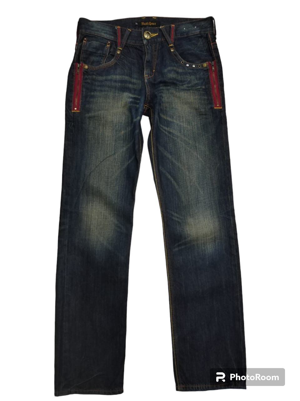 Flared 💥 Rush Hour Jeans Distressed Straight Cut