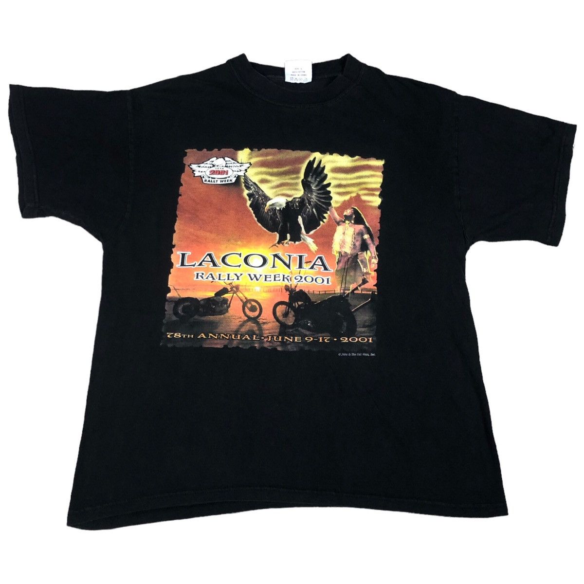 Vintage Vintage 2001 Laconia Motorcycle Bike Rally Shirt Adult M Size US M / EU 48-50 / 2 - 1 Thumbnail