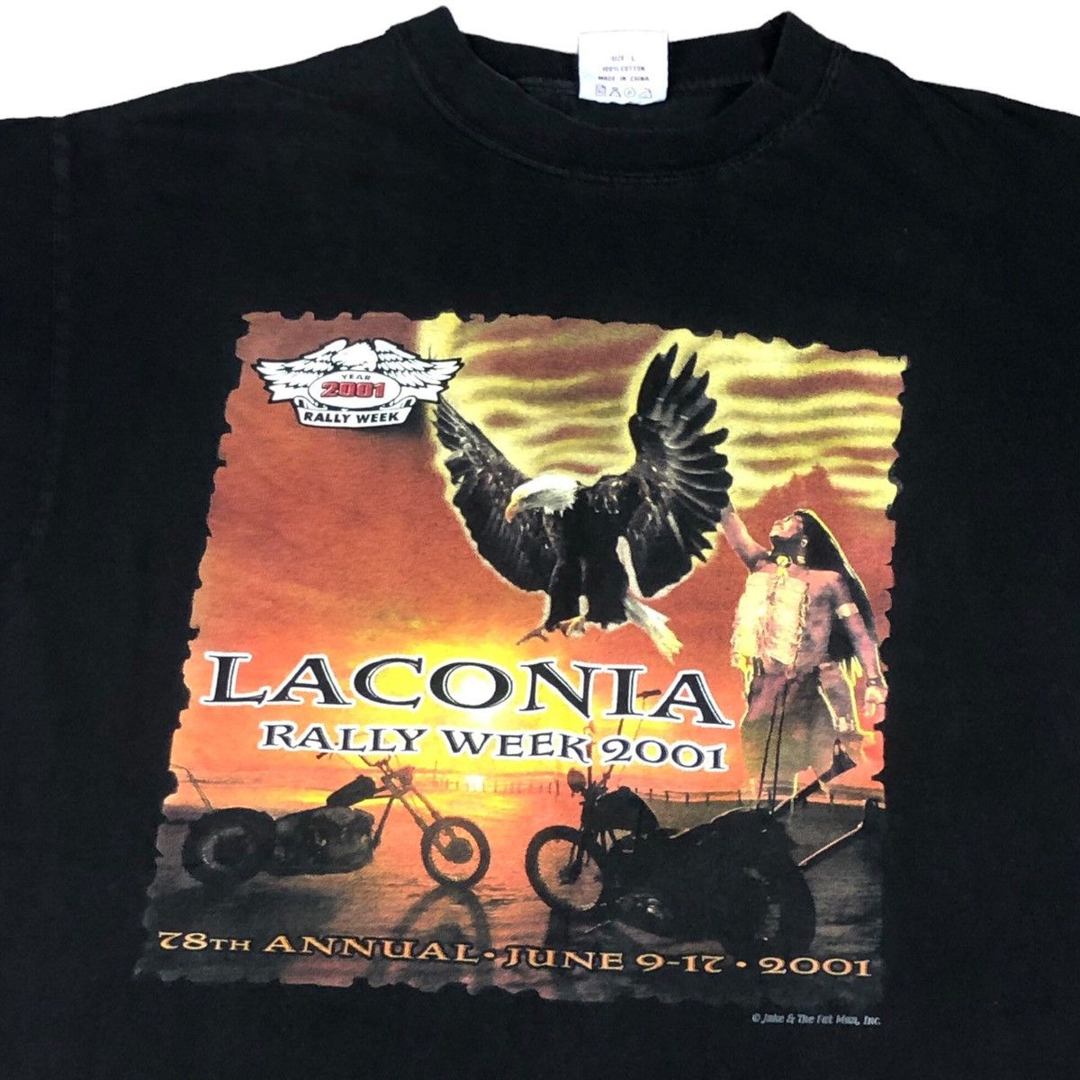 Vintage Vintage 2001 Laconia Motorcycle Bike Rally Shirt Adult M Size US M / EU 48-50 / 2 - 2 Thumbnail
