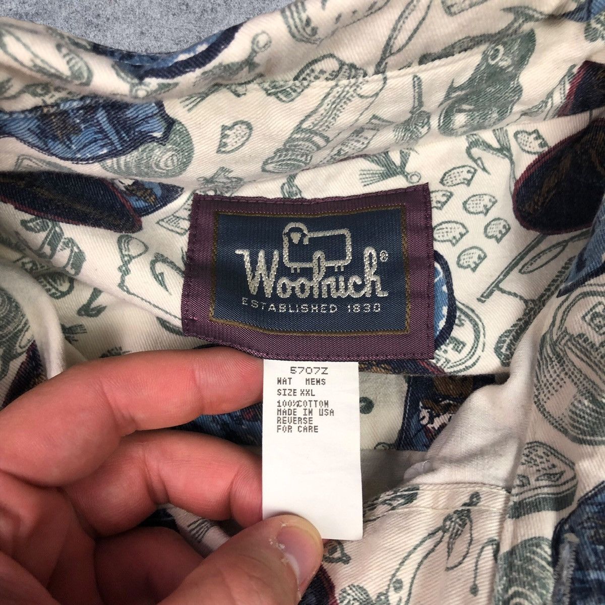 Vintage × Woolrich Woolen Mills Vintage Woolrich All Over Print Button Down Shirt Adult XXL Size US XXL / EU 58 / 5 - 2 Thumbnail