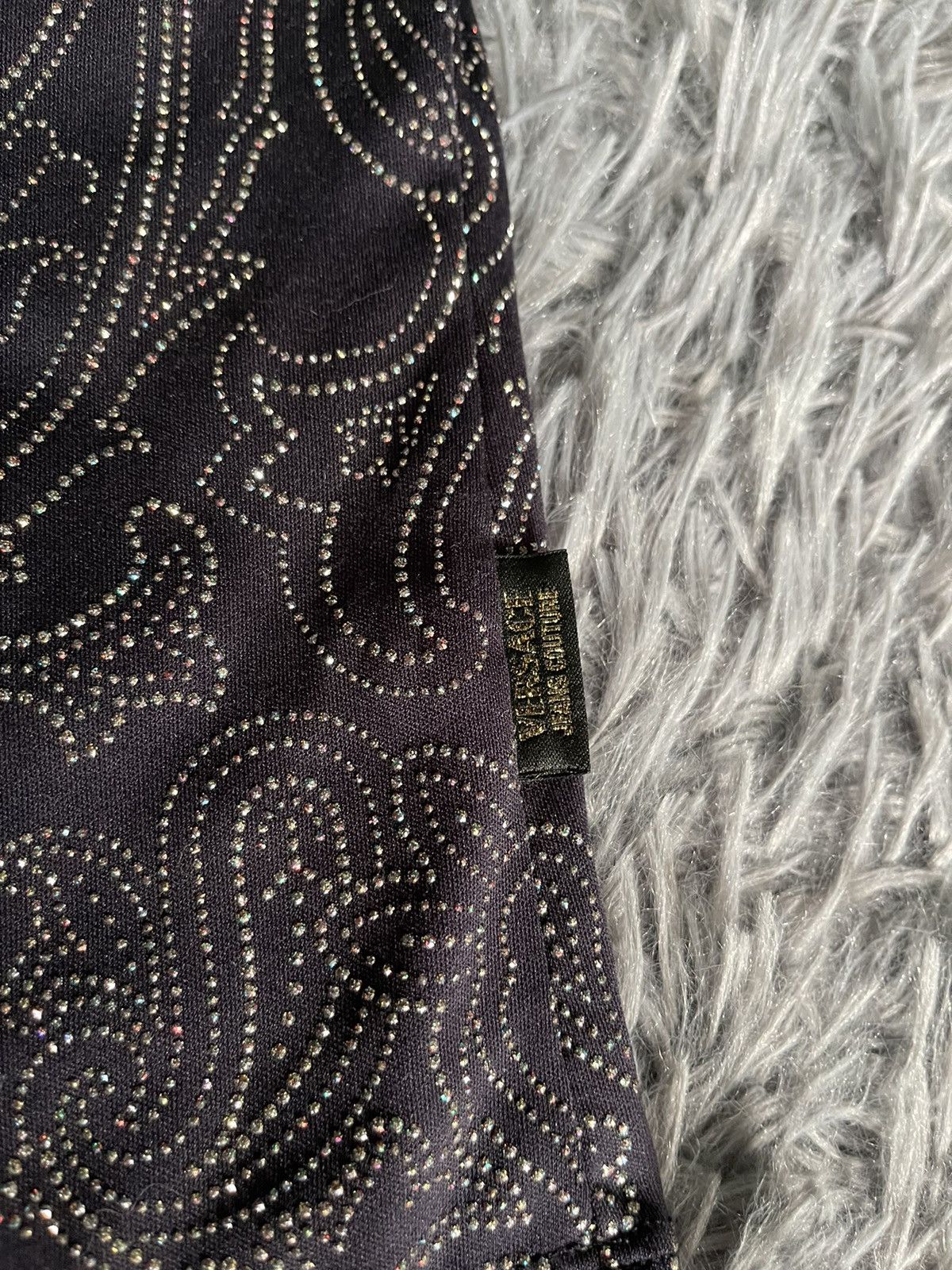 Versace × Versace Jeans Couture × Vintage 💎Versace 00s vintage rhinestones shining tank top Size M / US 6-8 / IT 42-44 - 2 Thumbnail