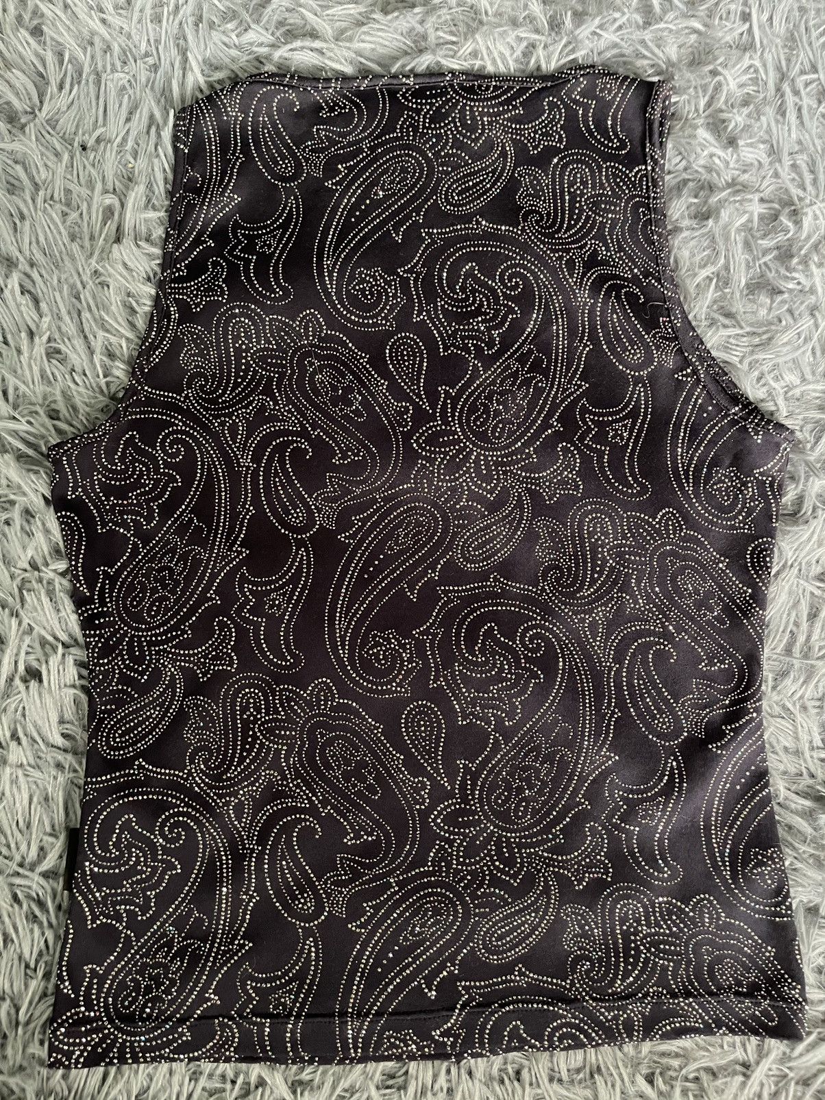 Versace × Versace Jeans Couture × Vintage 💎Versace 00s vintage rhinestones shining tank top Size M / US 6-8 / IT 42-44 - 10 Thumbnail