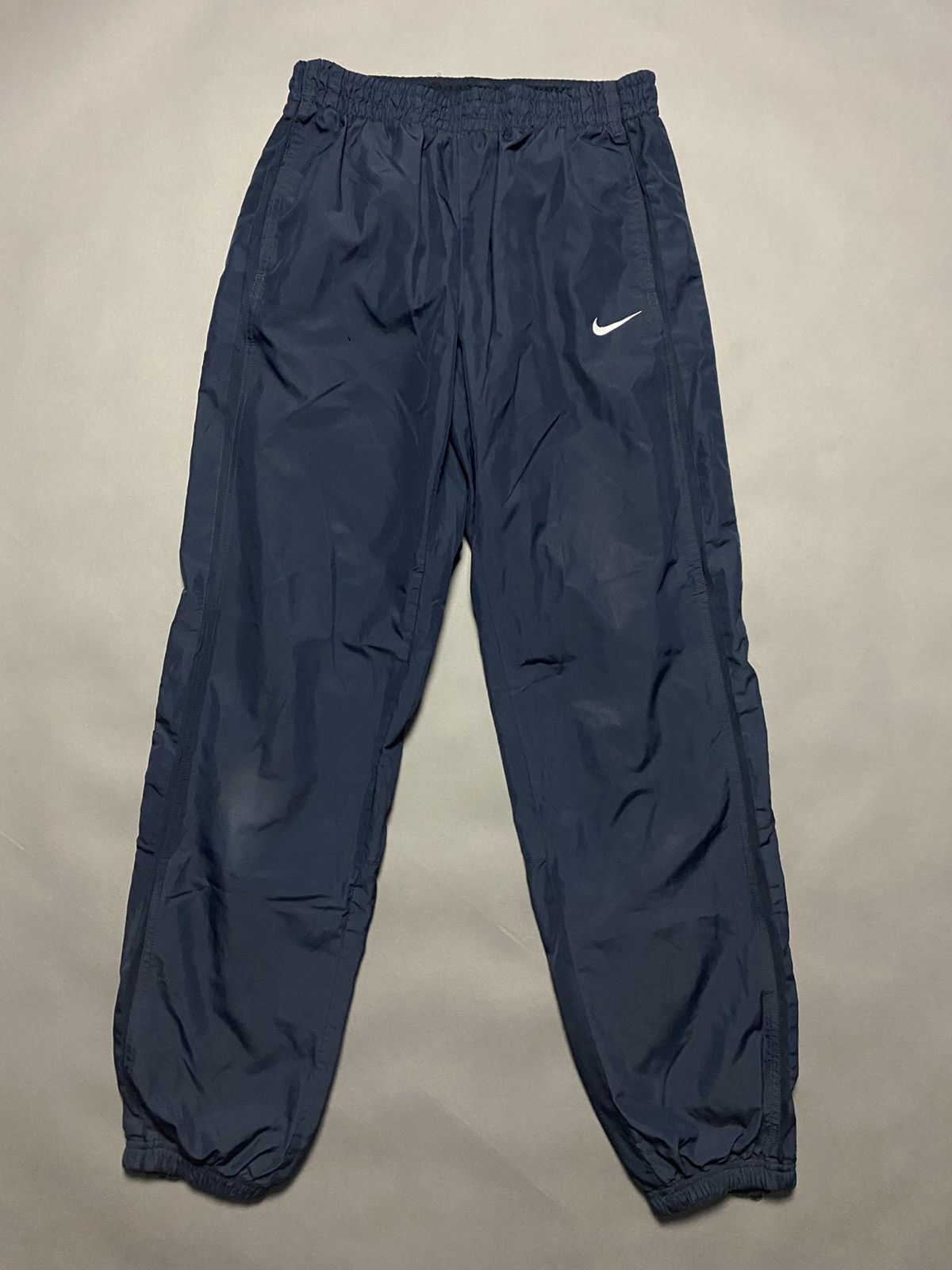 Nike vintage navy track pants small swoosh parachute