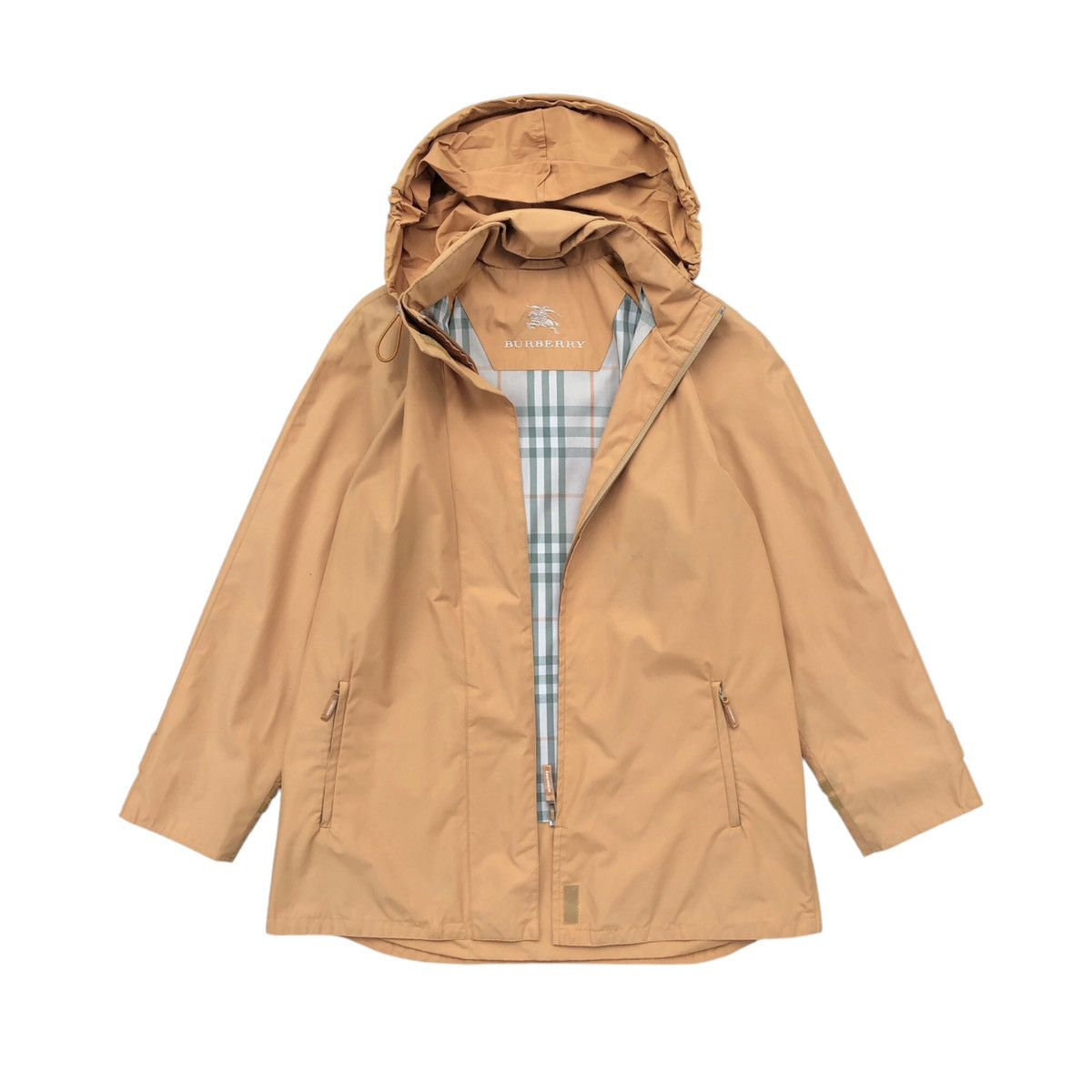image of Authentic Burberry London Women Light Jacket in Yellow (Size Medium)