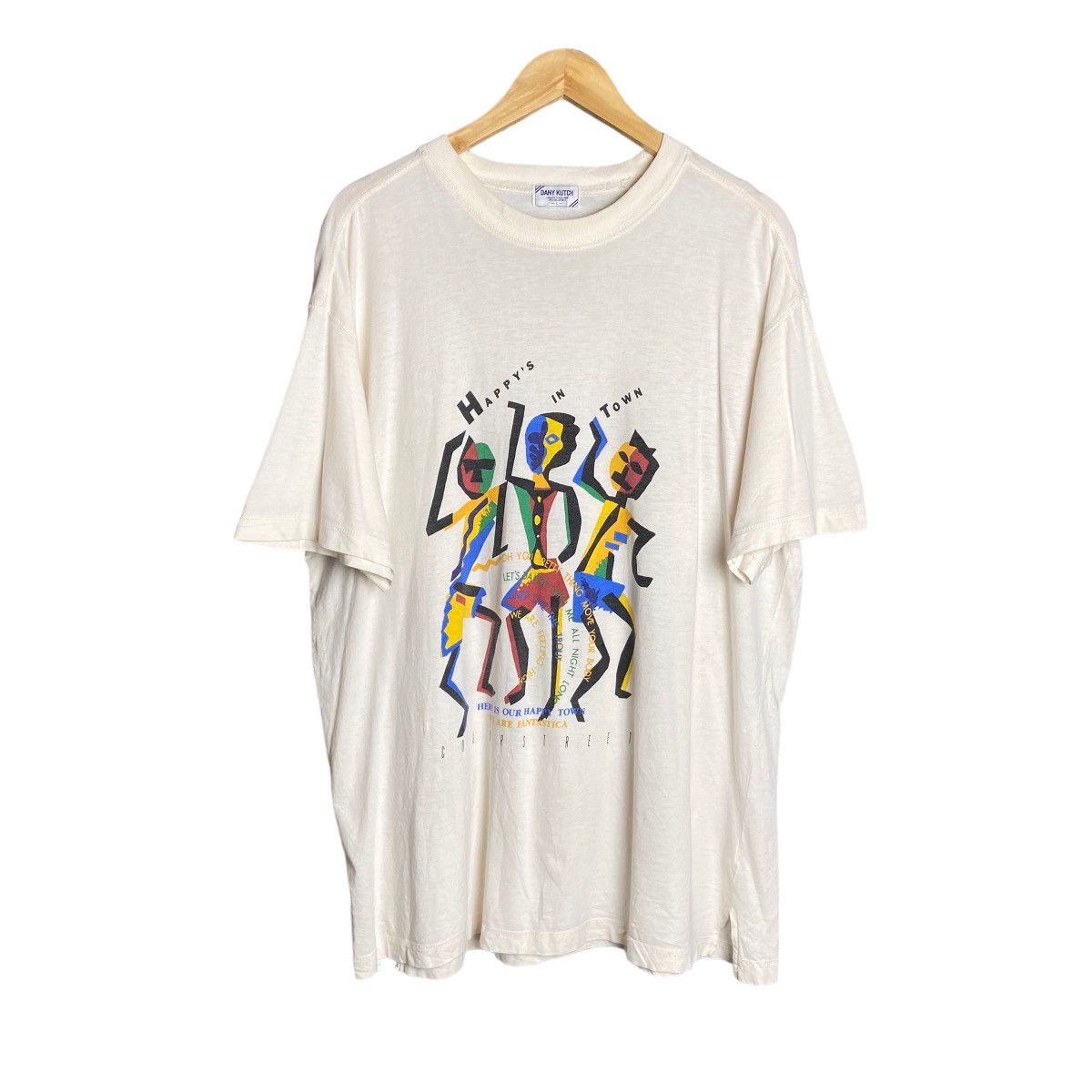 Vintage 90s Happy’s In Town Color Street Dany Kutch Art Tee