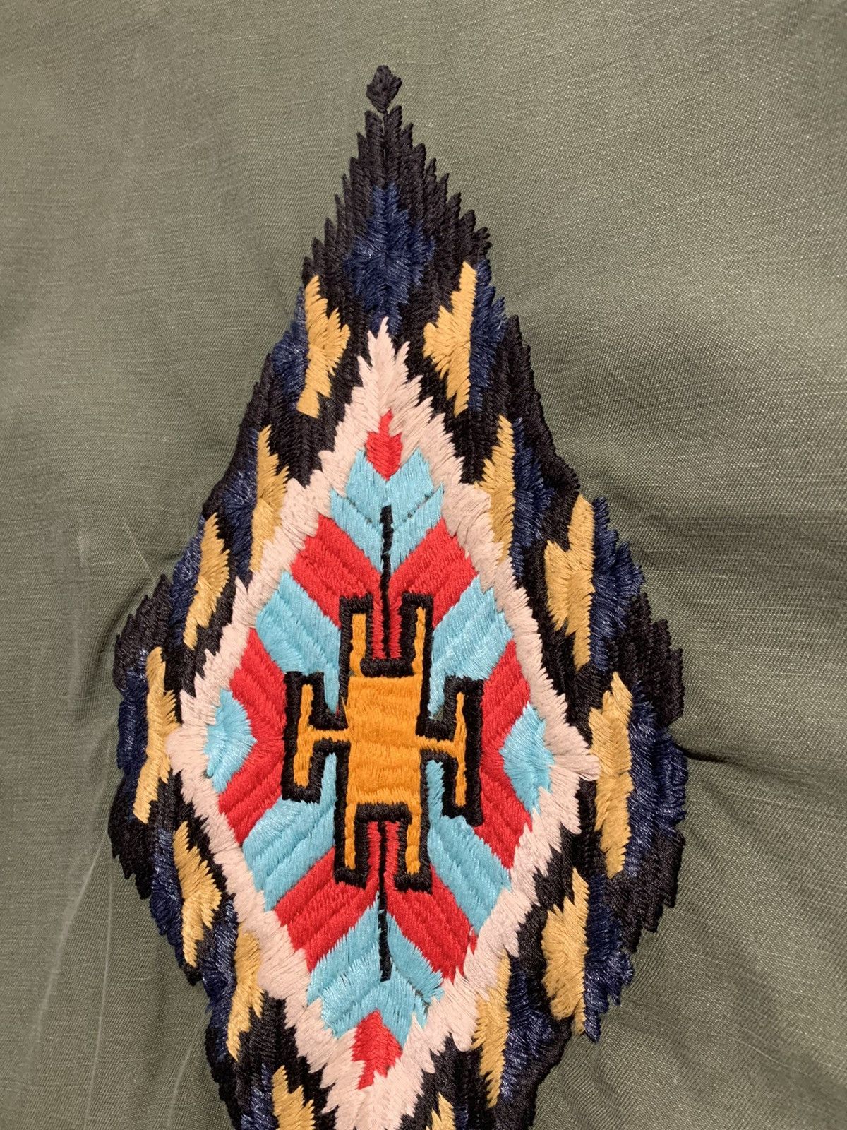 Dr. Collectors Southwestern Embroidered Distressed US Army Shirt Size US M / EU 48-50 / 2 - 5 Thumbnail