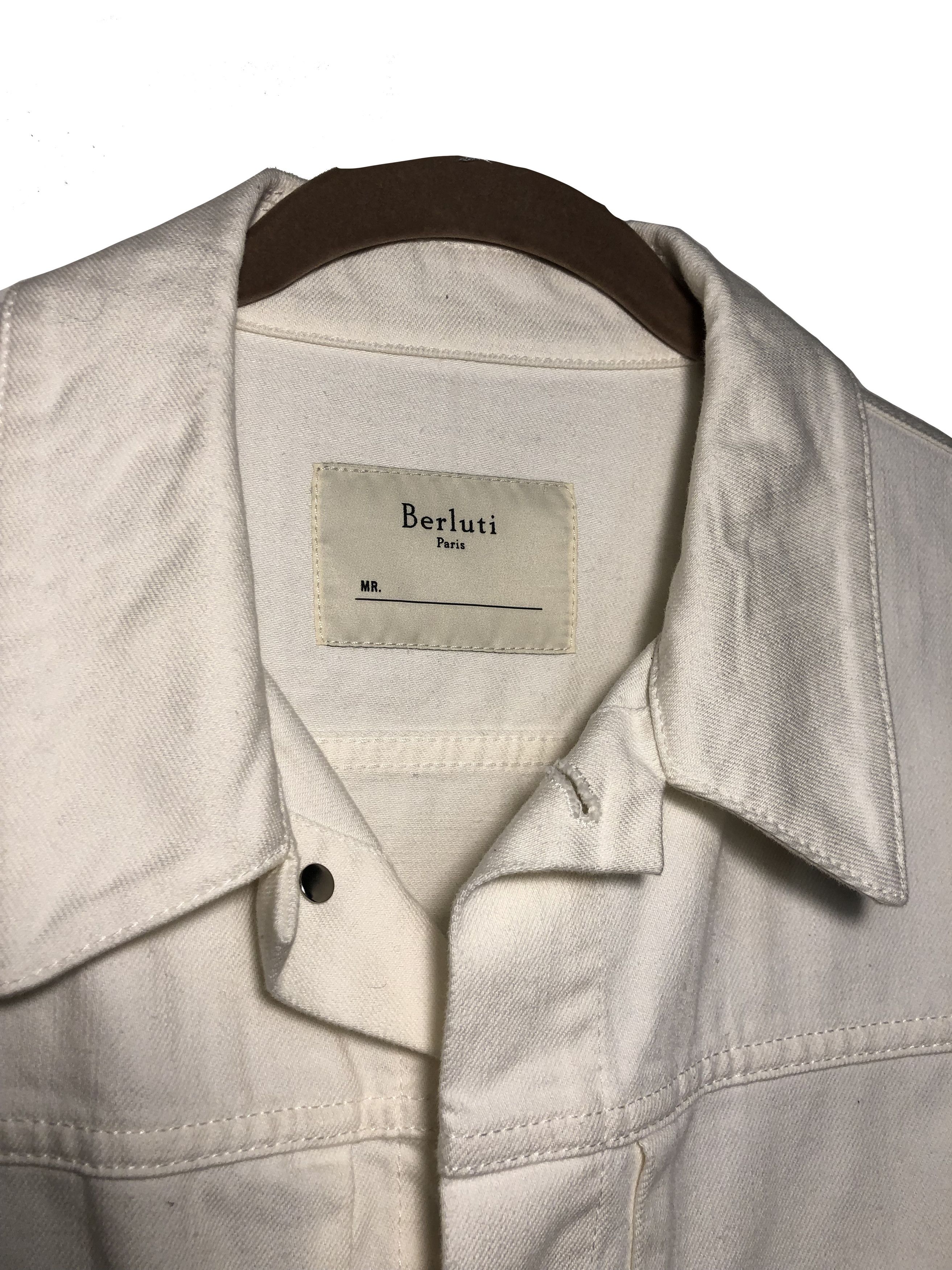 Berluti White Denim Jacket (Haider Era) Size US L / EU 52-54 / 3 - 4 Thumbnail