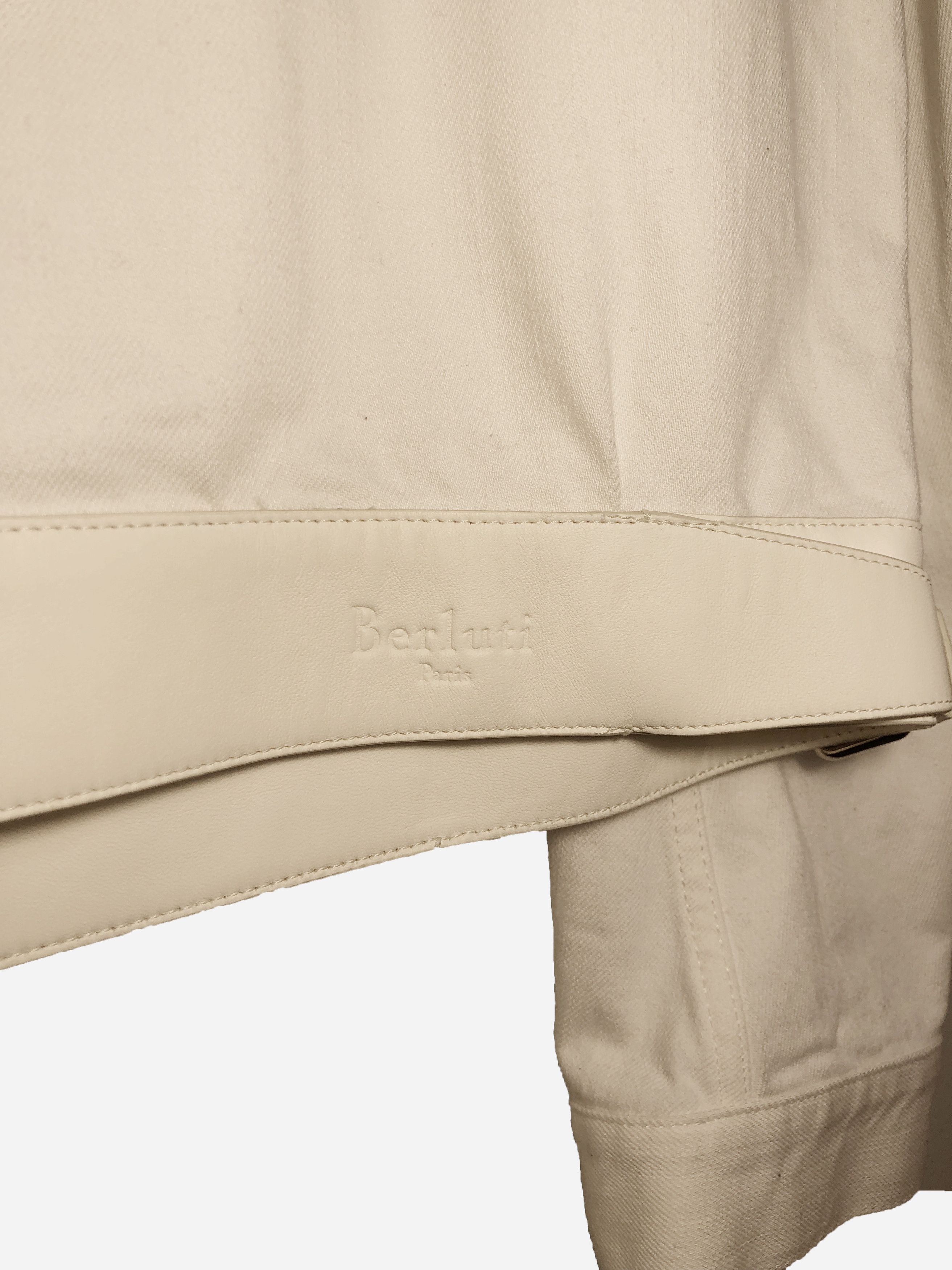 Berluti White Denim Jacket (Haider Era) Size US L / EU 52-54 / 3 - 3 Thumbnail