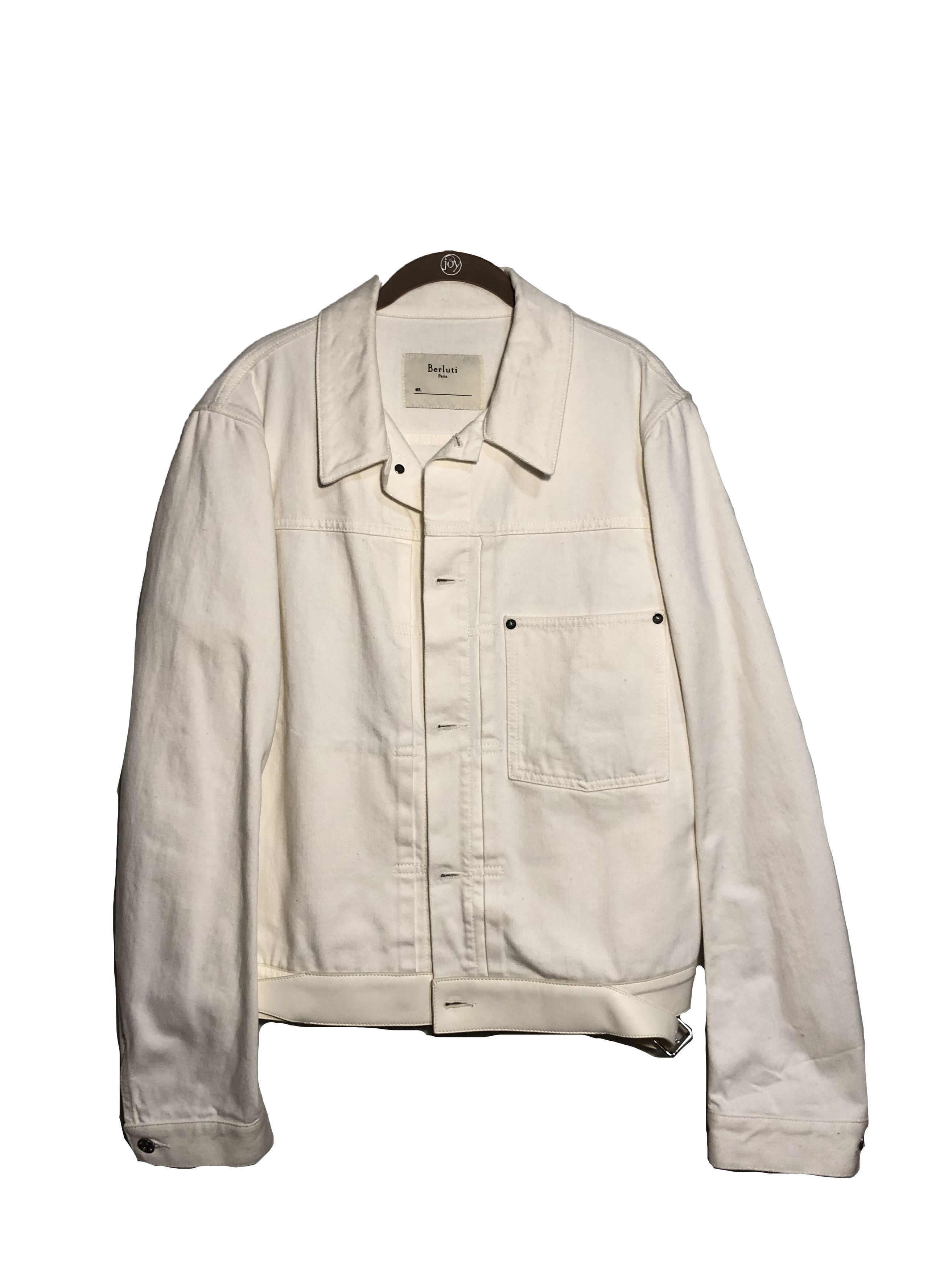 Berluti White Denim Jacket (Haider Era) Size US L / EU 52-54 / 3 - 1 Thumbnail