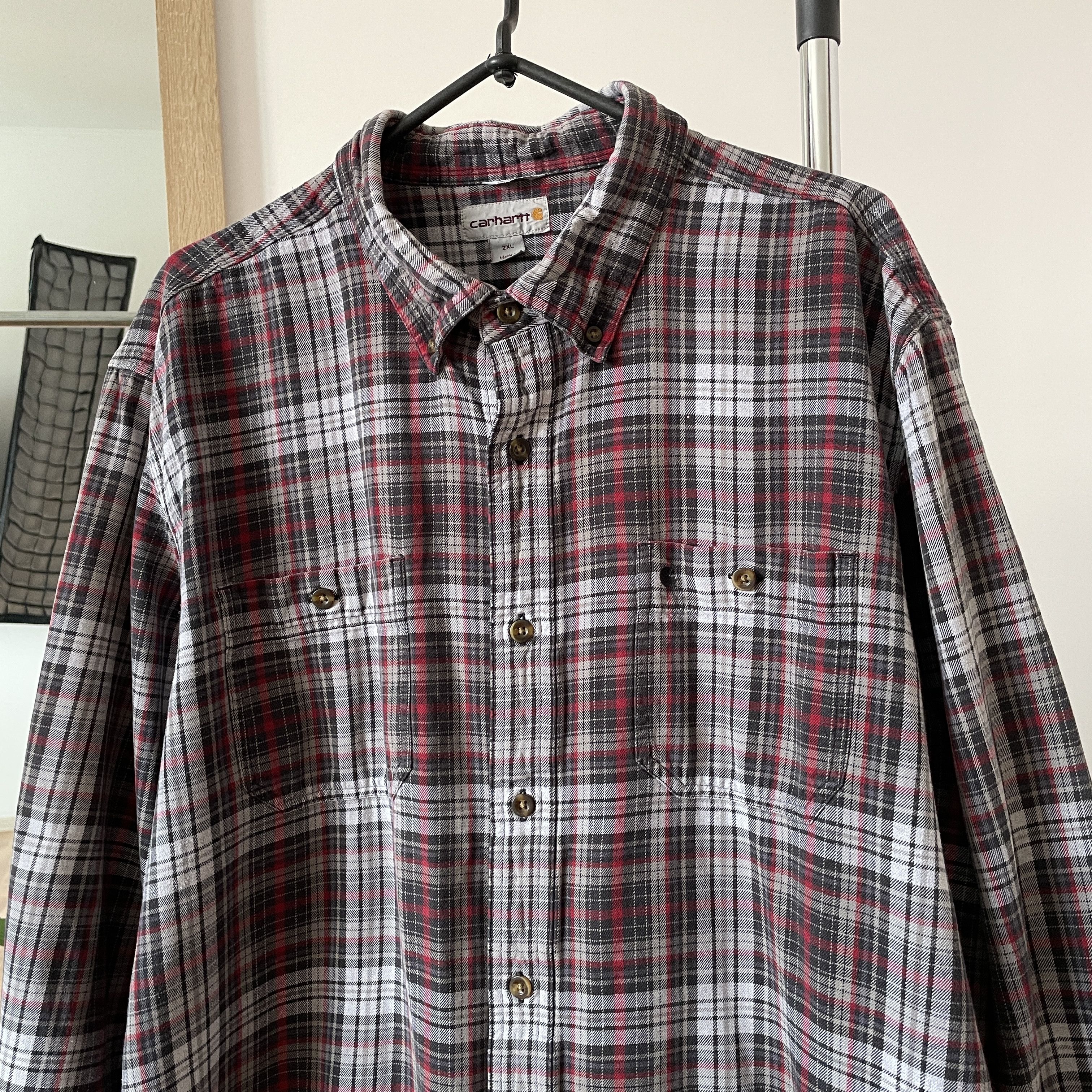 Carhartt Carhartt Vintage Heavy Flannel Plaid Work Shirt Size 2XL Size US XXL / EU 58 / 5 - 3 Thumbnail
