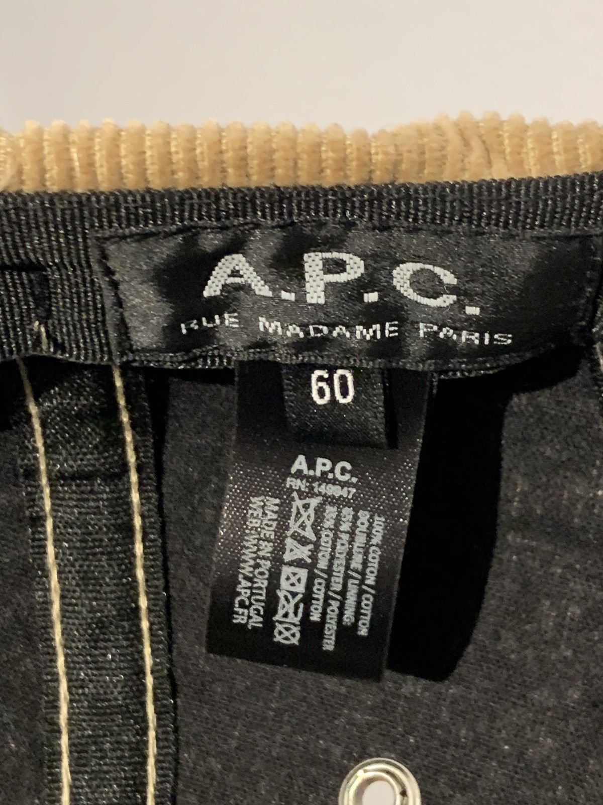 A.P.C. Louis Beige Cotton Corduroy Baseball Cap Size ONE SIZE - 3 Thumbnail