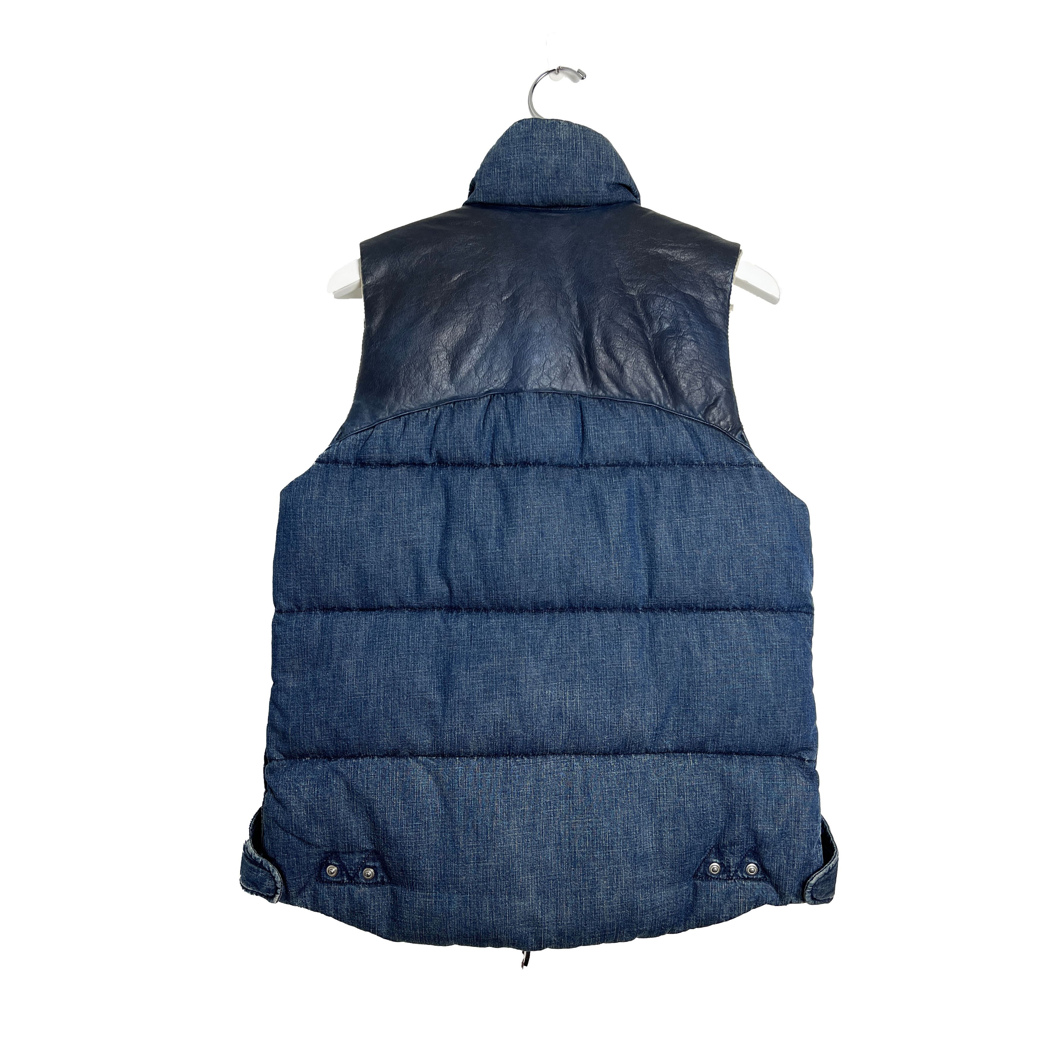 Remi Relief Denim Down Vest Size US M / EU 48-50 / 2 - 2 Thumbnail