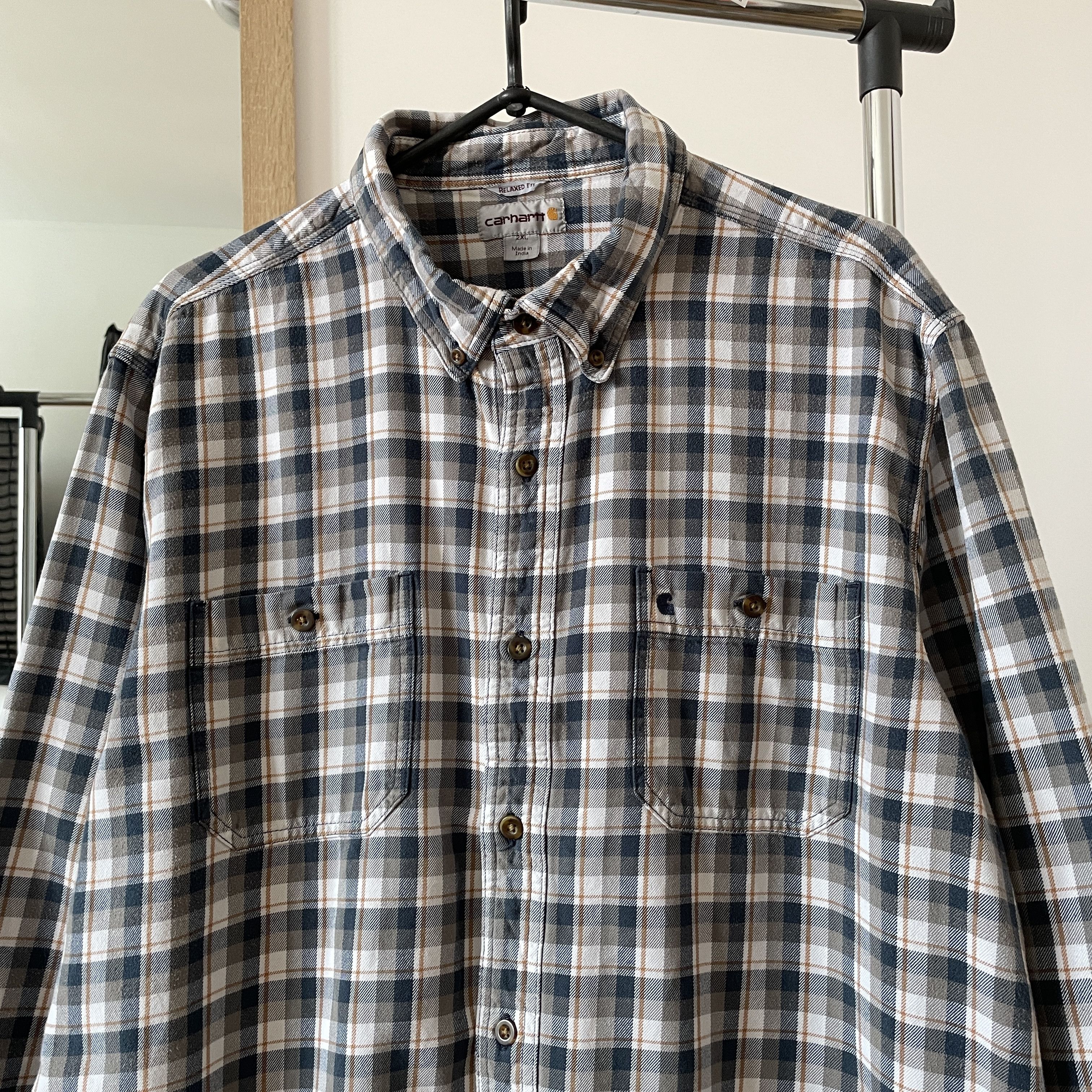Carhartt Carhartt Vintage Heavy Flannel Plaid Work Shirt Size 2XL Size US XXL / EU 58 / 5 - 3 Thumbnail