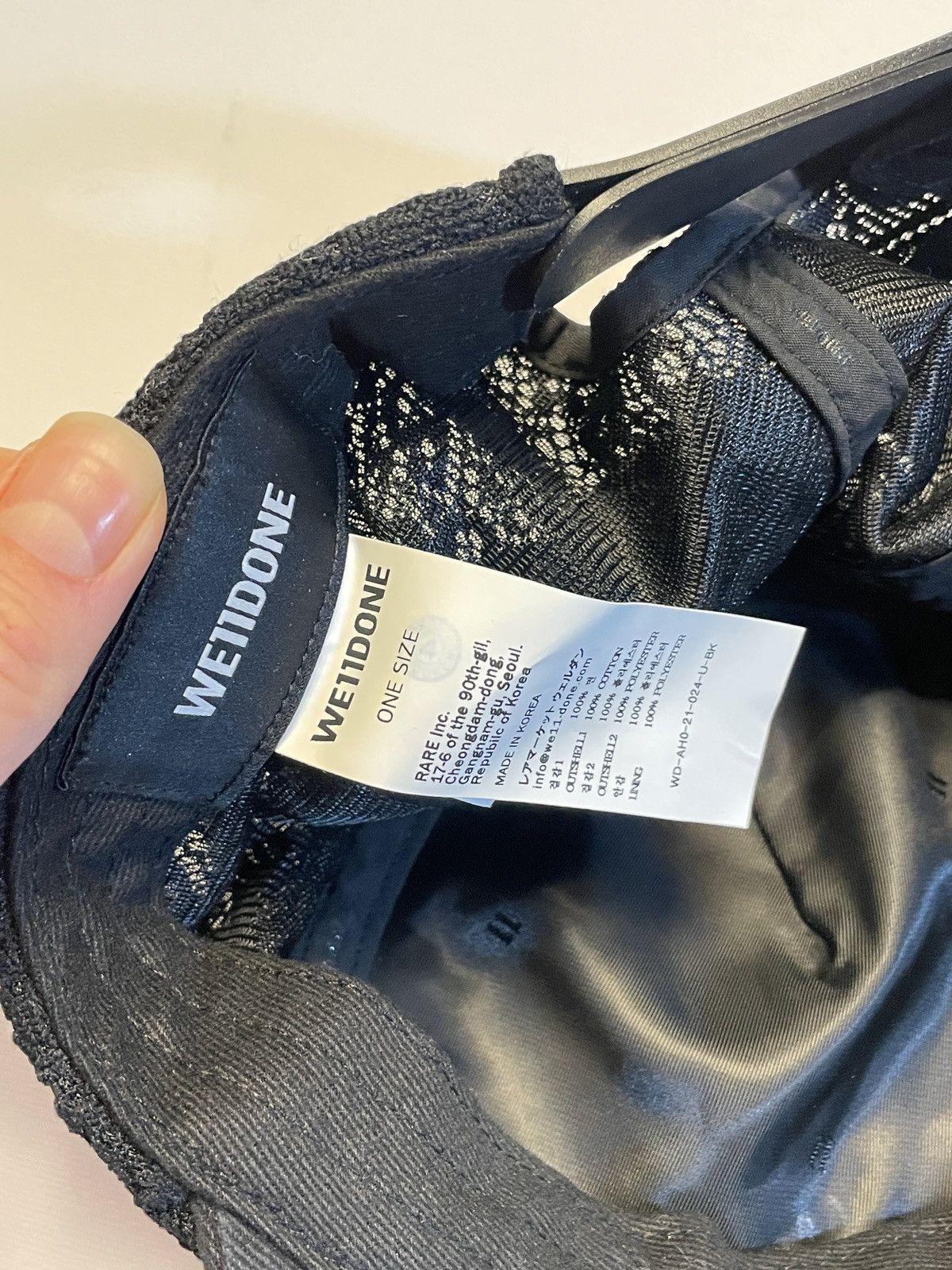 WE11DONE We11done Black Lace Logo Cap Size ONE SIZE - 8 Thumbnail