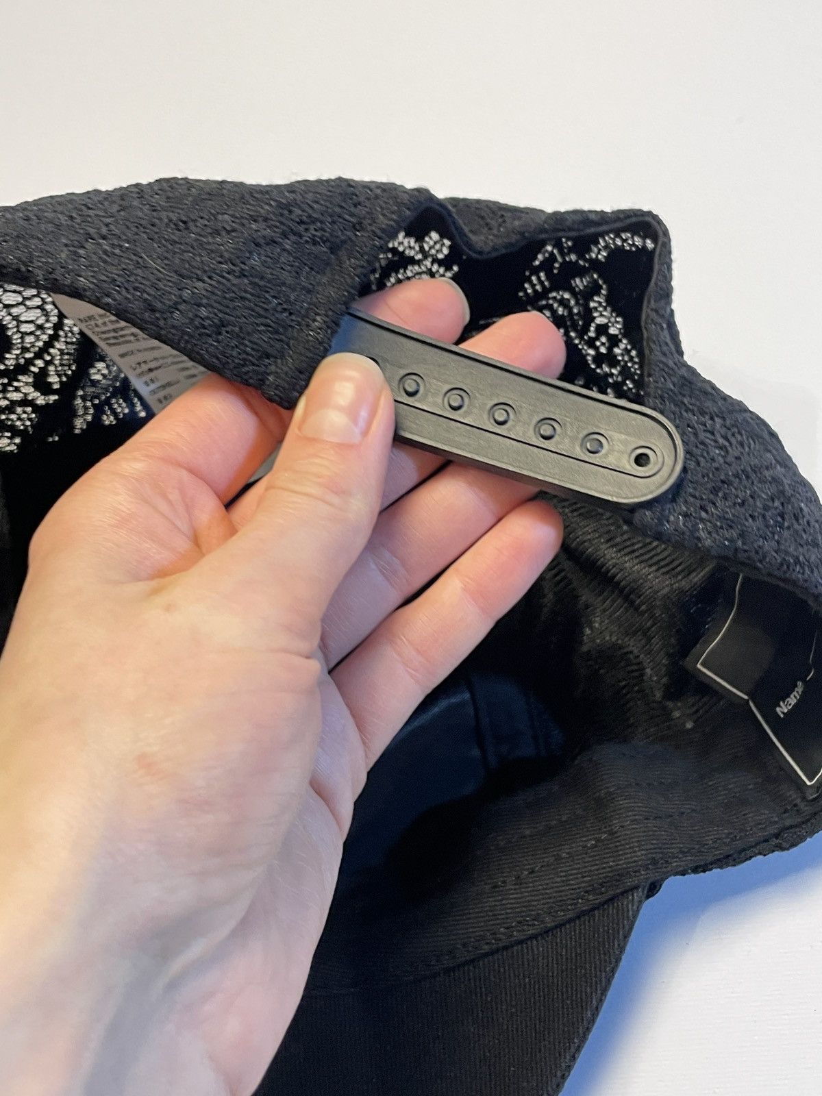 WE11DONE We11done Black Lace Logo Cap Size ONE SIZE - 6 Thumbnail