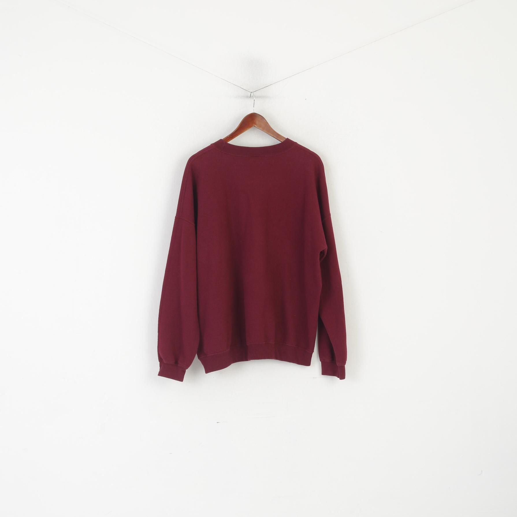 Gildan Gildan Men XXL Sweatshirt Maroon Cotton Cross 3801 Size US XXL / EU 58 / 5 - 6 Thumbnail