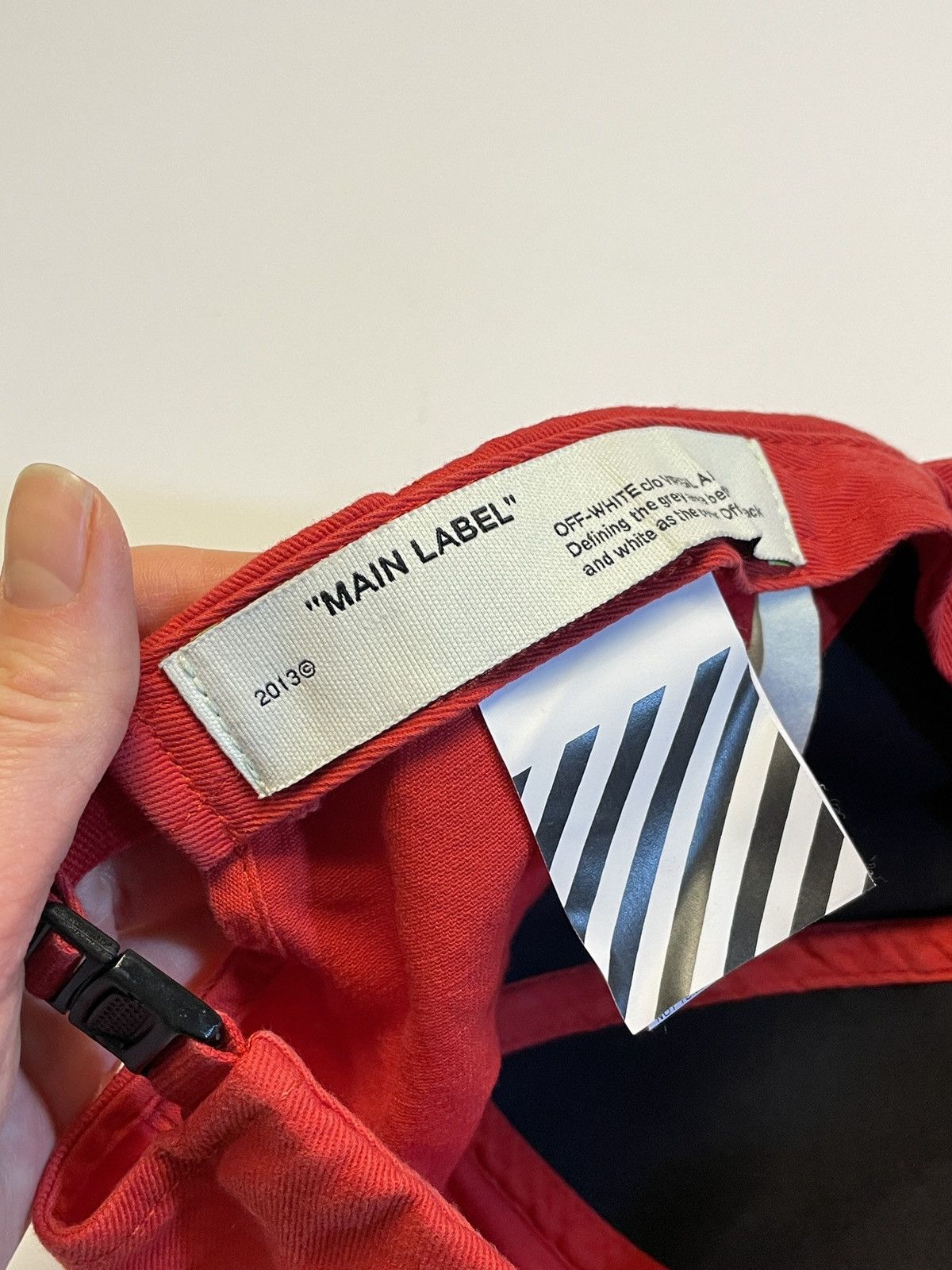 Off-White OFF-WHITE Cross-arrow Cotton Baseball Cap In Red Size 26 - 6 Thumbnail