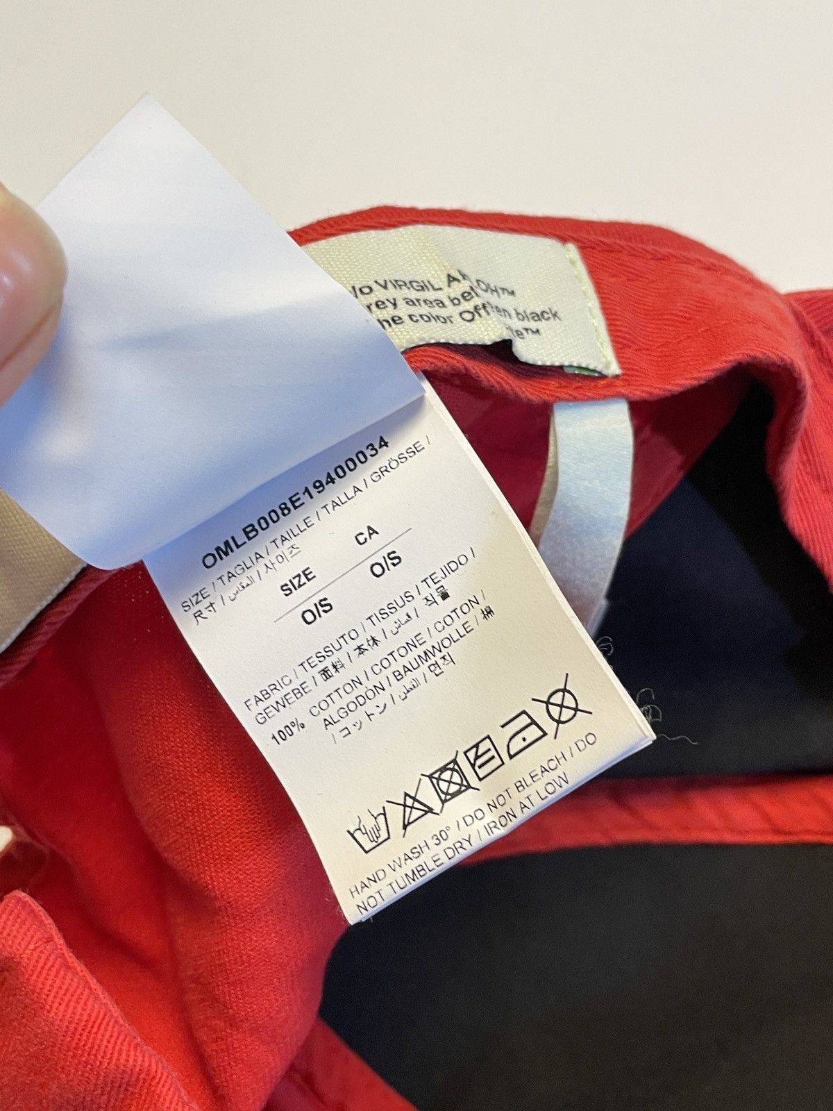 Off-White OFF-WHITE Cross-arrow Cotton Baseball Cap In Red Size 26 - 8 Thumbnail
