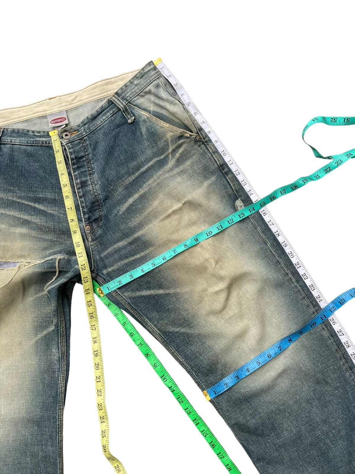 MasterPiece Vintage Masterpiece Distresed Denim Size US 38 / EU 54 - 24 Thumbnail