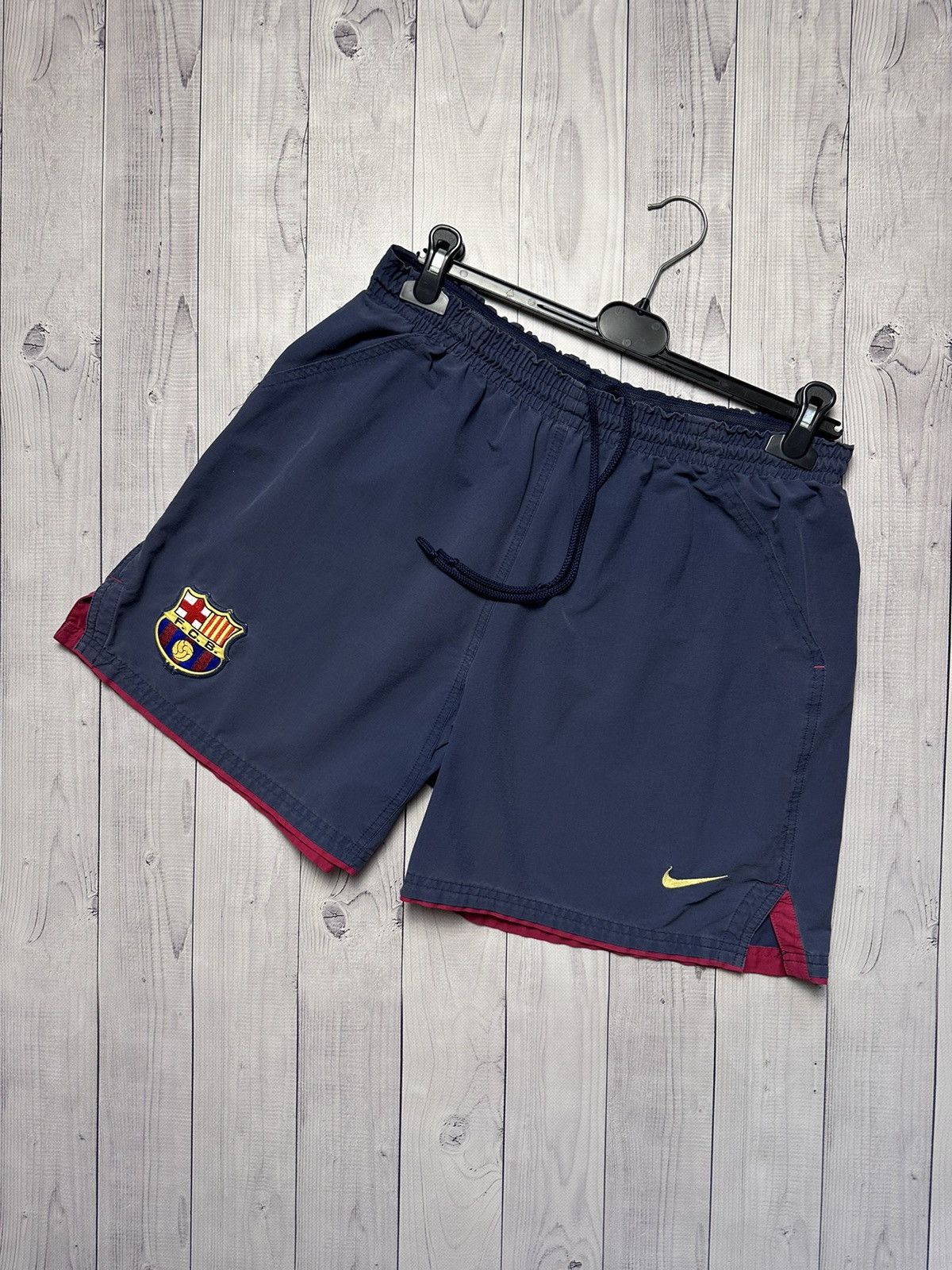 Nike × Vintage Vintage Nike Barcelona soccer shorts size L Size US 34 / EU 50 - 1 Thumbnail