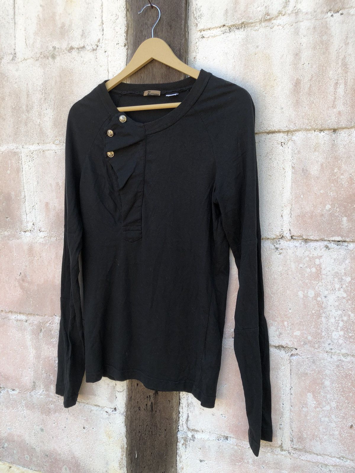 John Galliano 🔥Trompe L’oeil🔥John Galliano Gazetto Long Sleeve Black Size S / US 4 / IT 40 - 3 Thumbnail