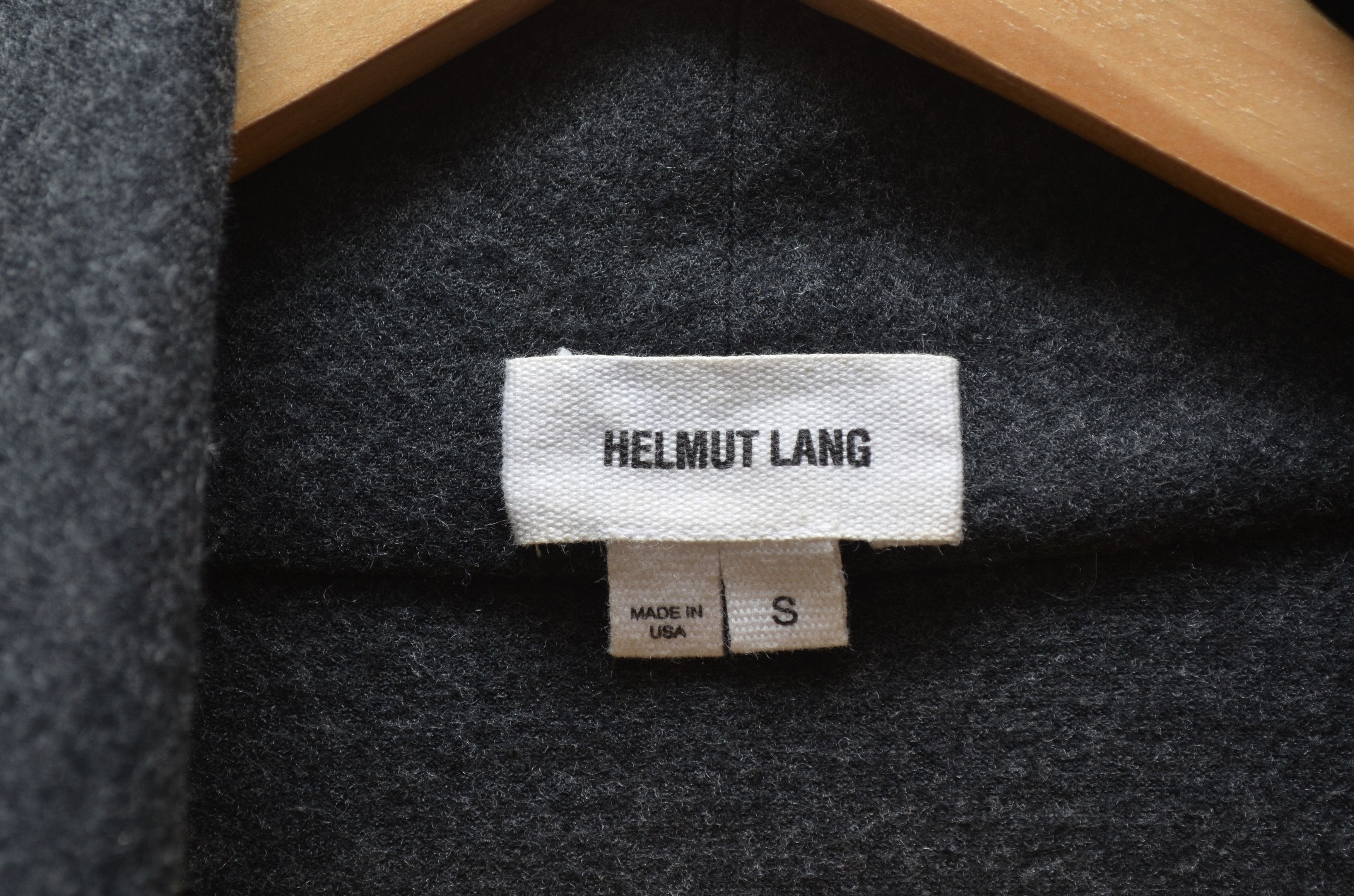 Helmut Lang Helmut Lang 100% Wool Dark Grey Cowl Neck Full Zip Jacket S Size S / US 4 / IT 40 - 9 Thumbnail