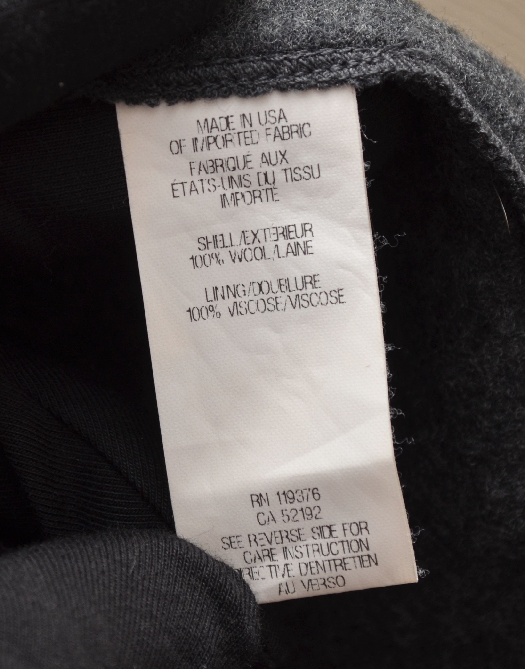 Helmut Lang Helmut Lang 100% Wool Dark Grey Cowl Neck Full Zip Jacket S Size S / US 4 / IT 40 - 7 Thumbnail