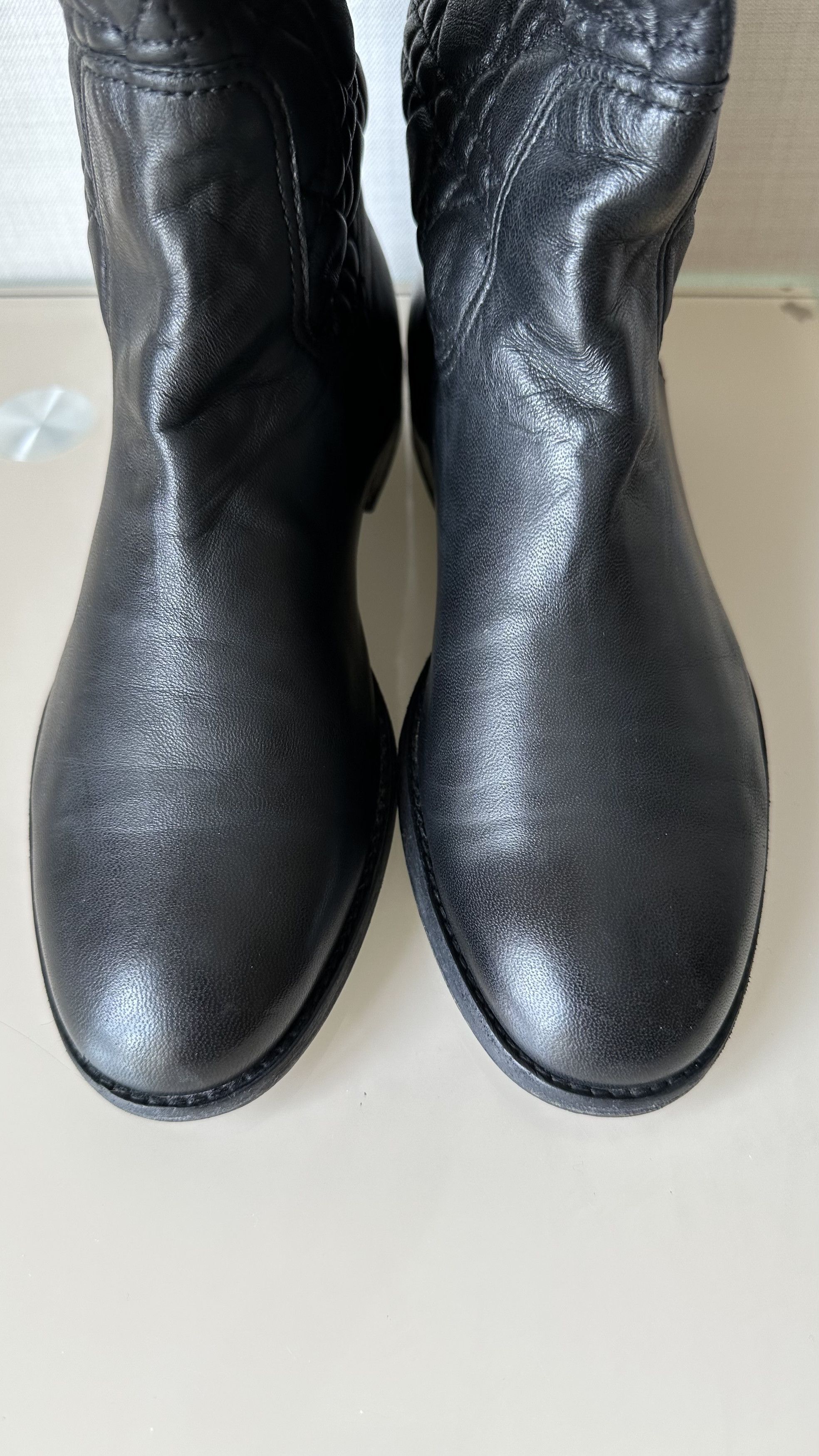 Dior DIOR Cannage Quilted nappa leather high boots black Size US 8.5 / IT 38.5 - 7 Thumbnail