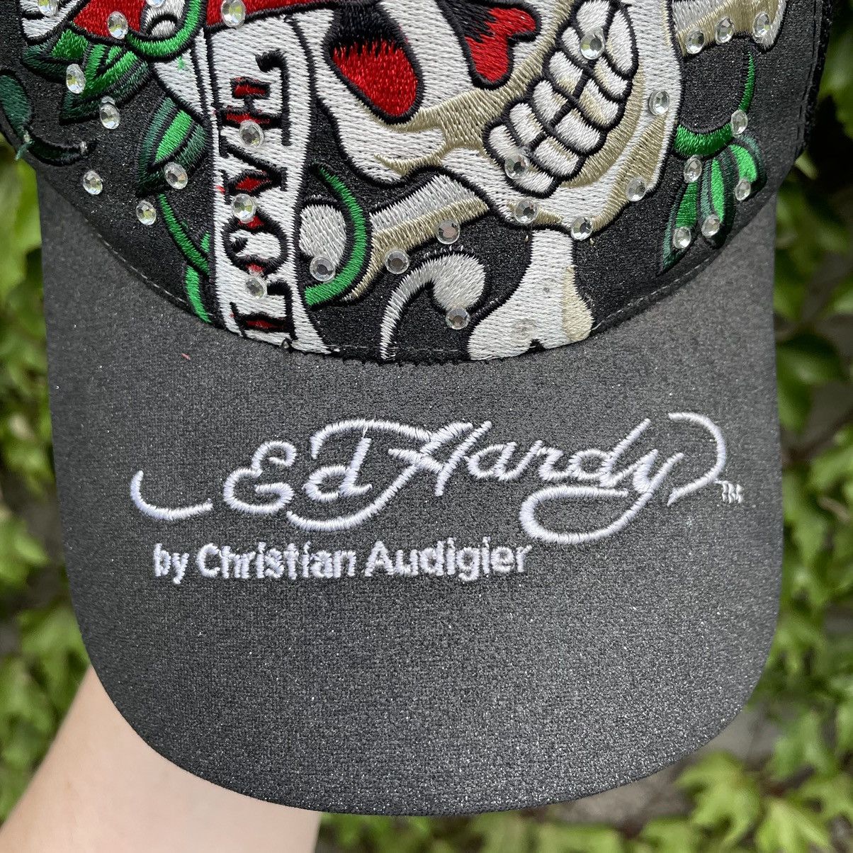 Christian Audigier Vintage Y2K Ed Hardy Skull Trucker Hat Size ONE SIZE - 5 Thumbnail