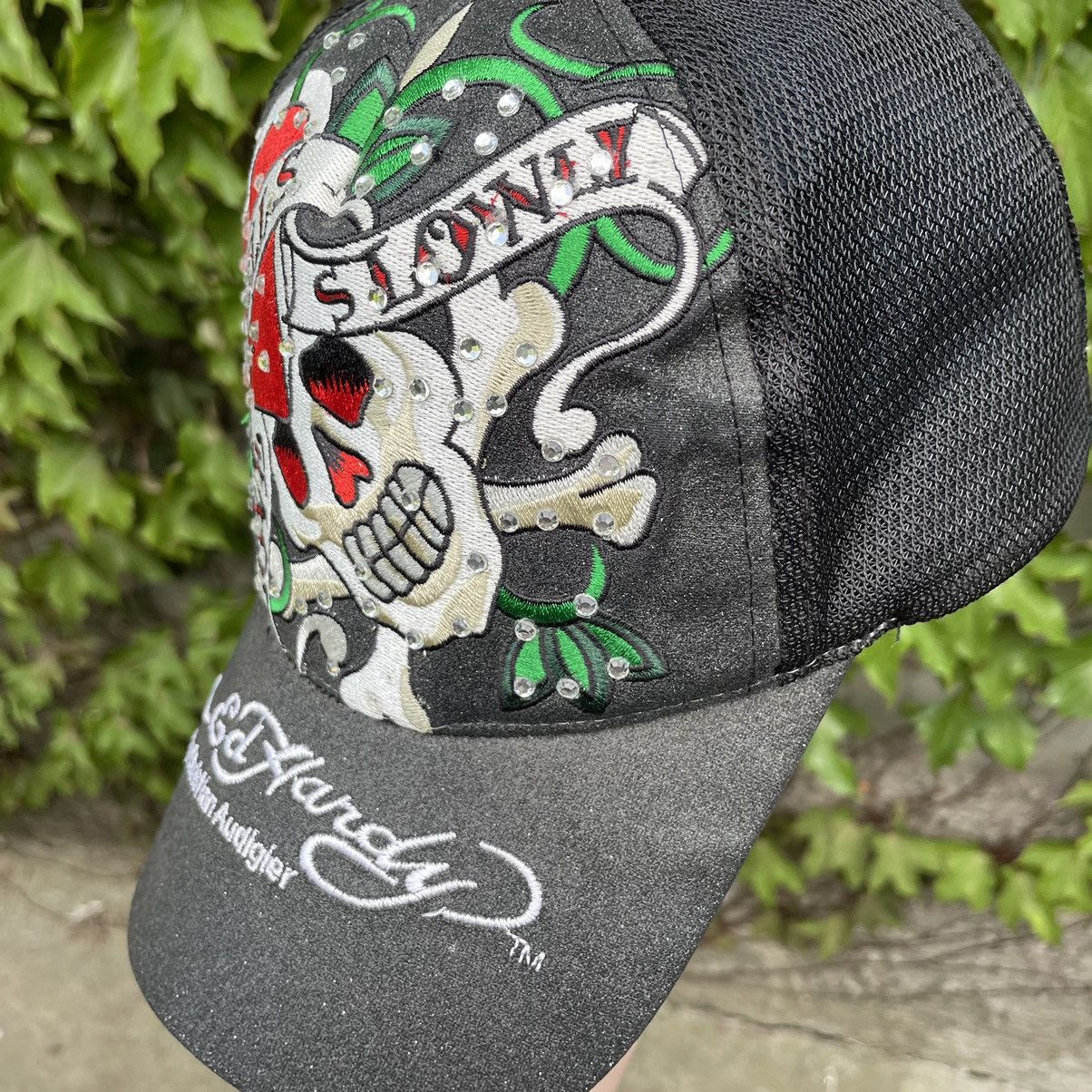 Christian Audigier Vintage Y2K Ed Hardy Skull Trucker Hat Size ONE SIZE - 13 Thumbnail