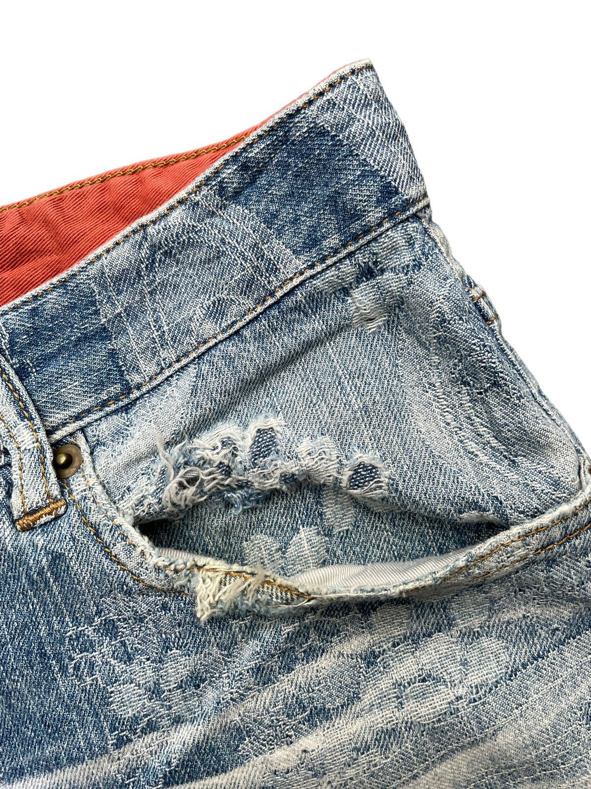 Japanese Brand Karakuri Tamashi Sukajan Emboiderey Distresed Denim Size US 40 / EU 56 - 6 Thumbnail
