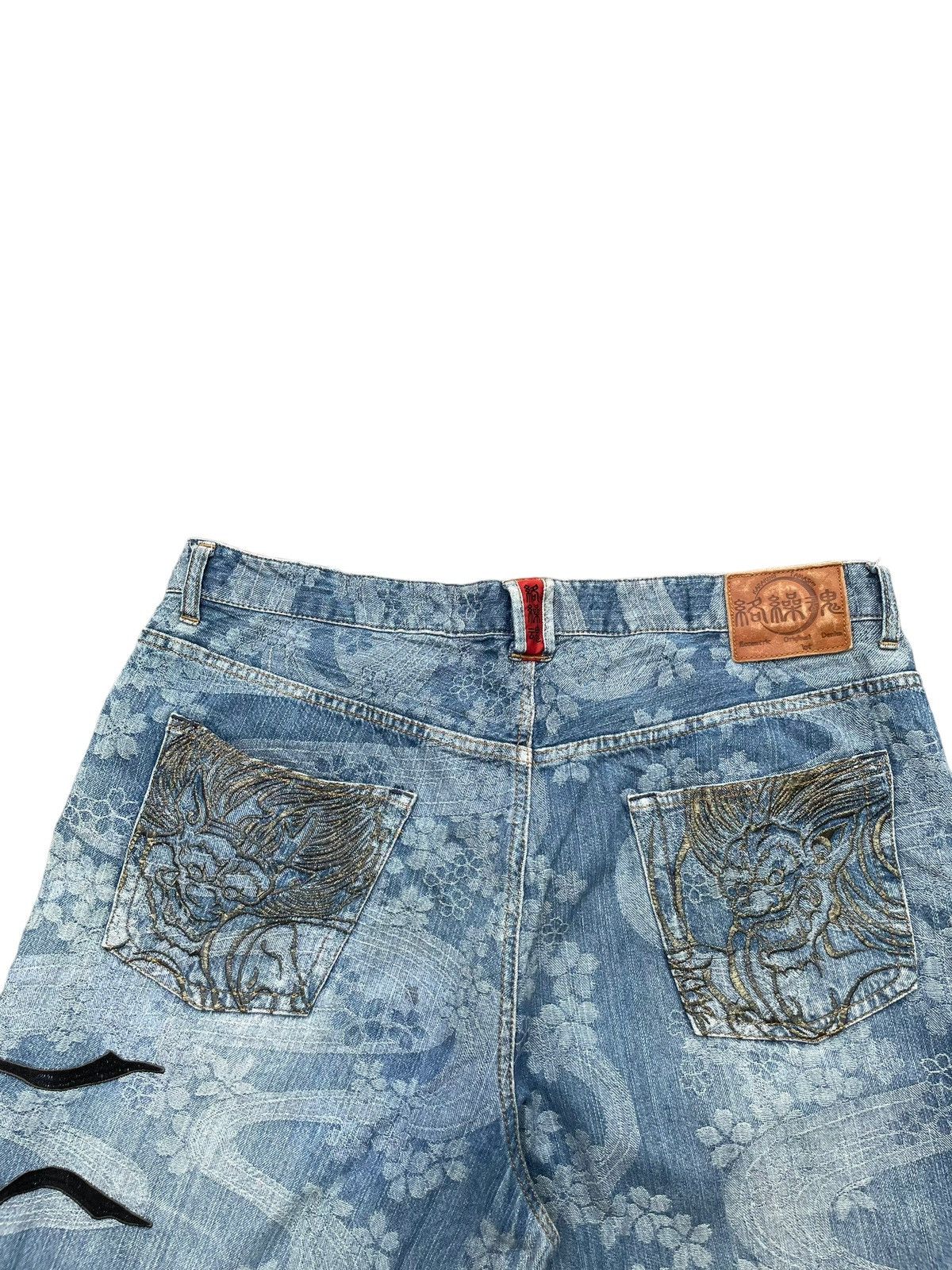 Japanese Brand Karakuri Tamashi Sukajan Emboiderey Distresed Denim Size US 40 / EU 56 - 10 Thumbnail