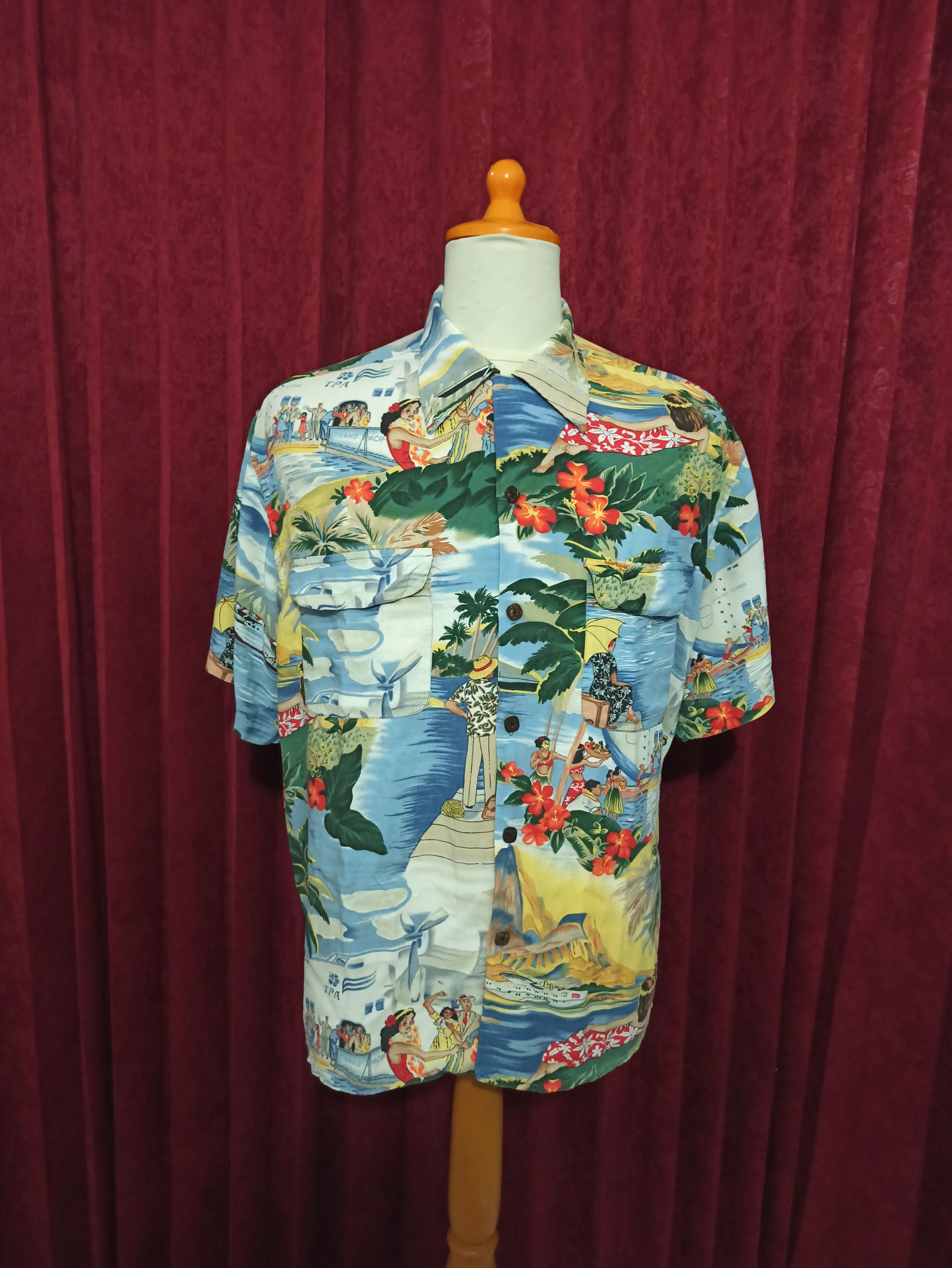 Reyn Spooner Vintage Reyn Spooner Tourist Aloha Tropical Hawaiian Shirt Size US L / EU 52-54 / 3 - 3 Thumbnail
