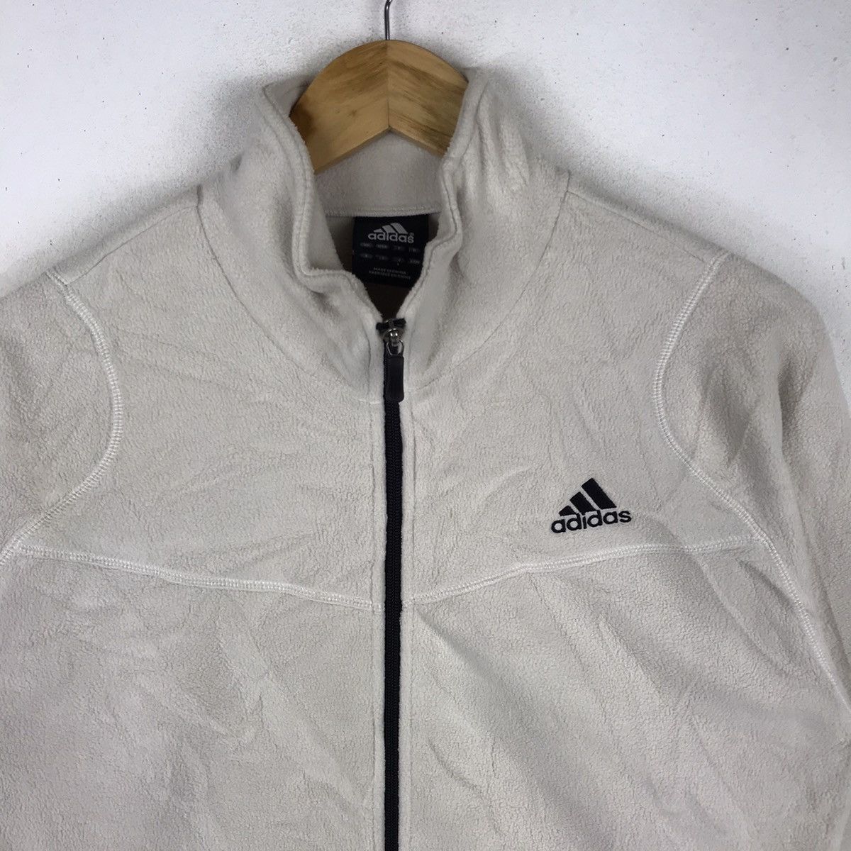 Adidas Vintage 00s Adidas Minimalist Zipper Sweater Fleece Jacket Size US L / EU 52-54 / 3 - 3 Thumbnail
