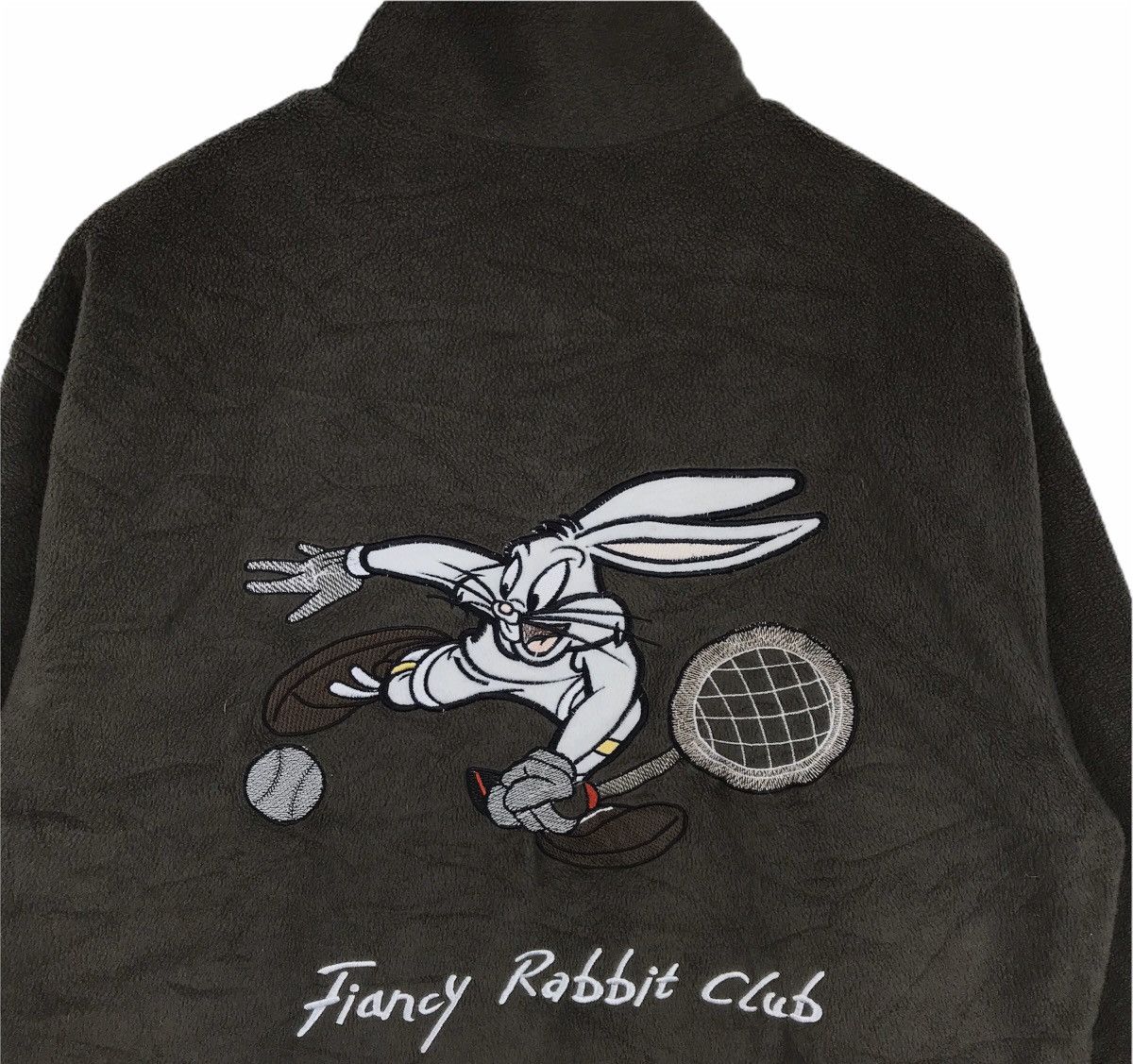 Vintage Vintage Fiancy Rabbit Club Tennis Reversible Fleece Jacket Size US L / EU 52-54 / 3 - 2 Thumbnail