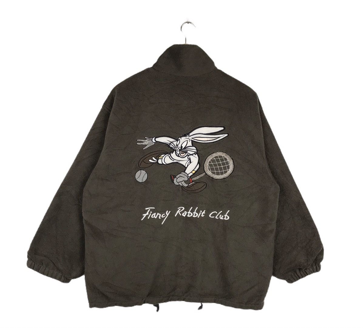 Vintage Vintage Fiancy Rabbit Club Tennis Reversible Fleece Jacket Size US L / EU 52-54 / 3 - 1 Thumbnail