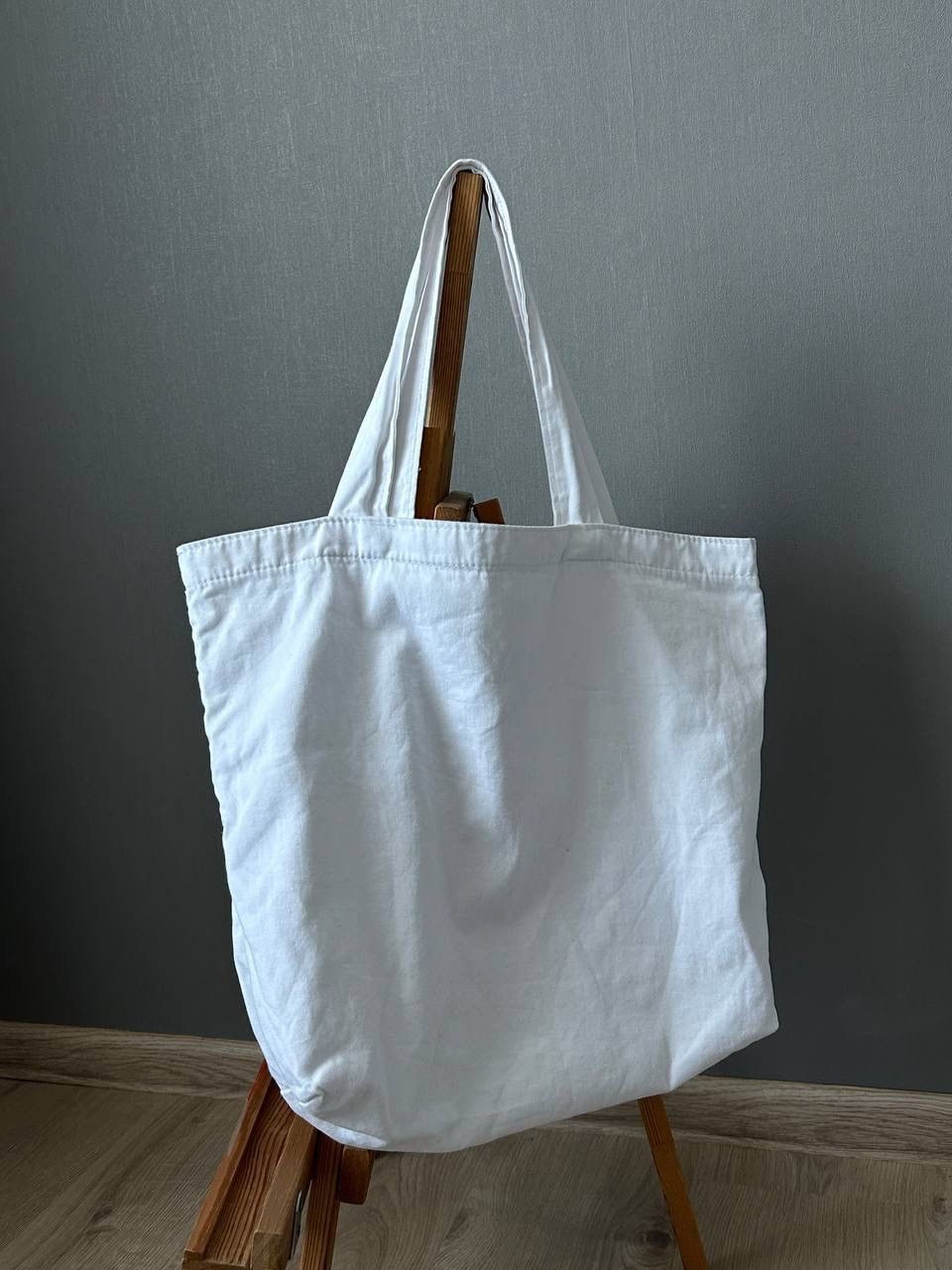 Guidi Guidi White Cotton Big Logo Tote Bag Size ONE SIZE - 7 Thumbnail