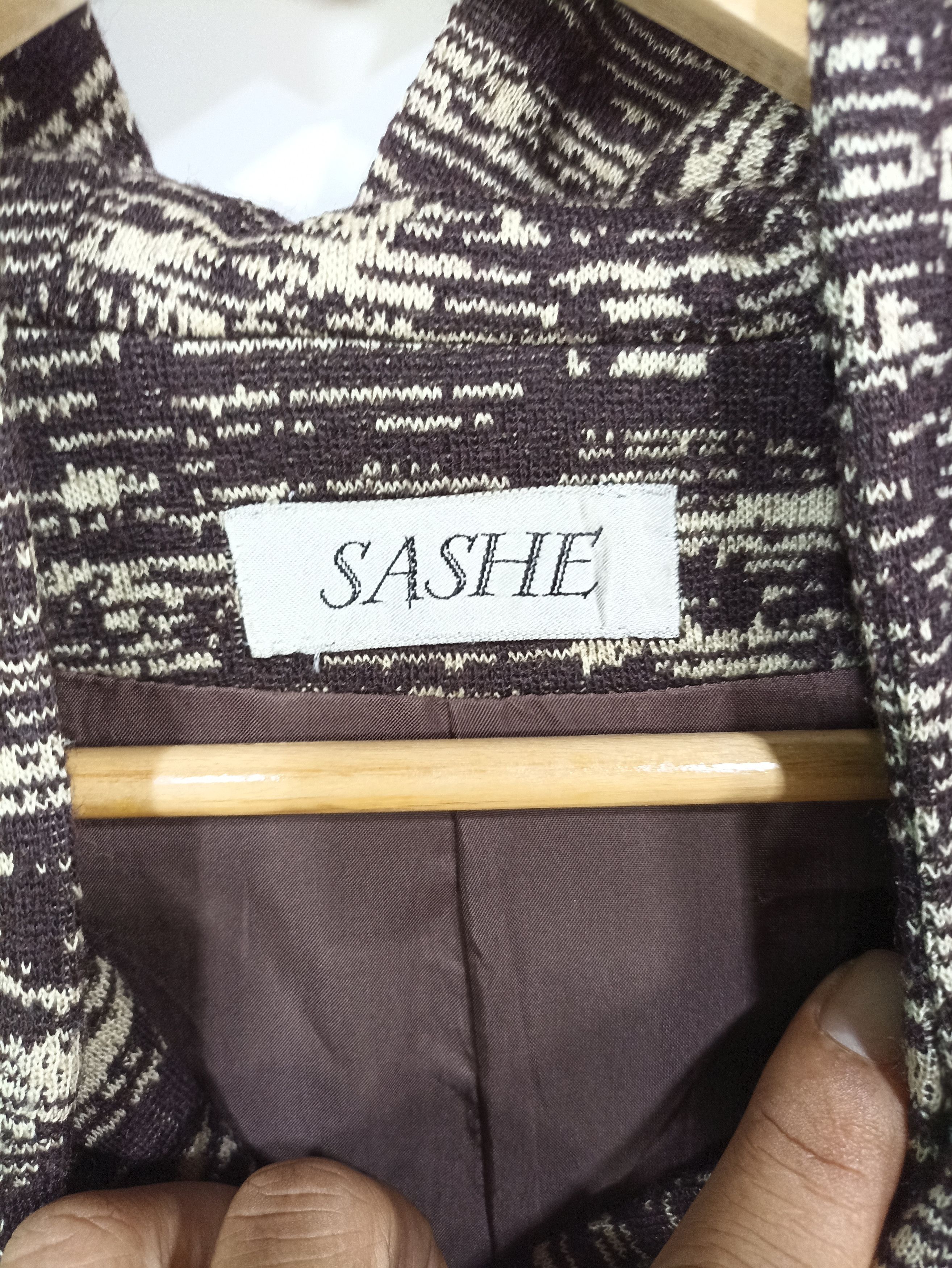 Japanese Brand Vintage Sashe Long Cardigan Wool Lightweight Size US L / EU 52-54 / 3 - 5 Thumbnail