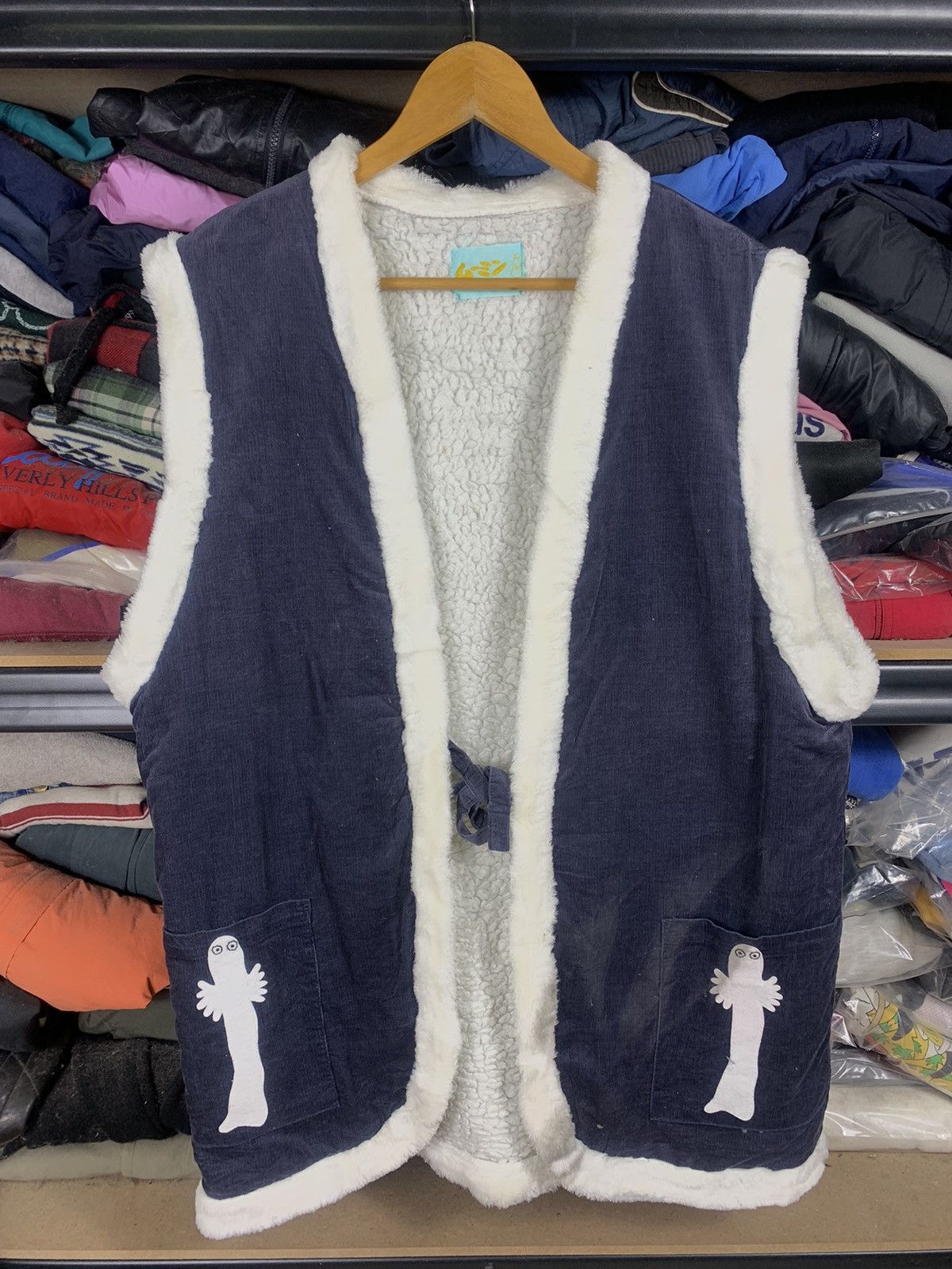 Cartoon Network Vintage 1990 Lulumi Moomin Linning Sherpa Kimono Vest Size US M / EU 48-50 / 2 - 2 Thumbnail