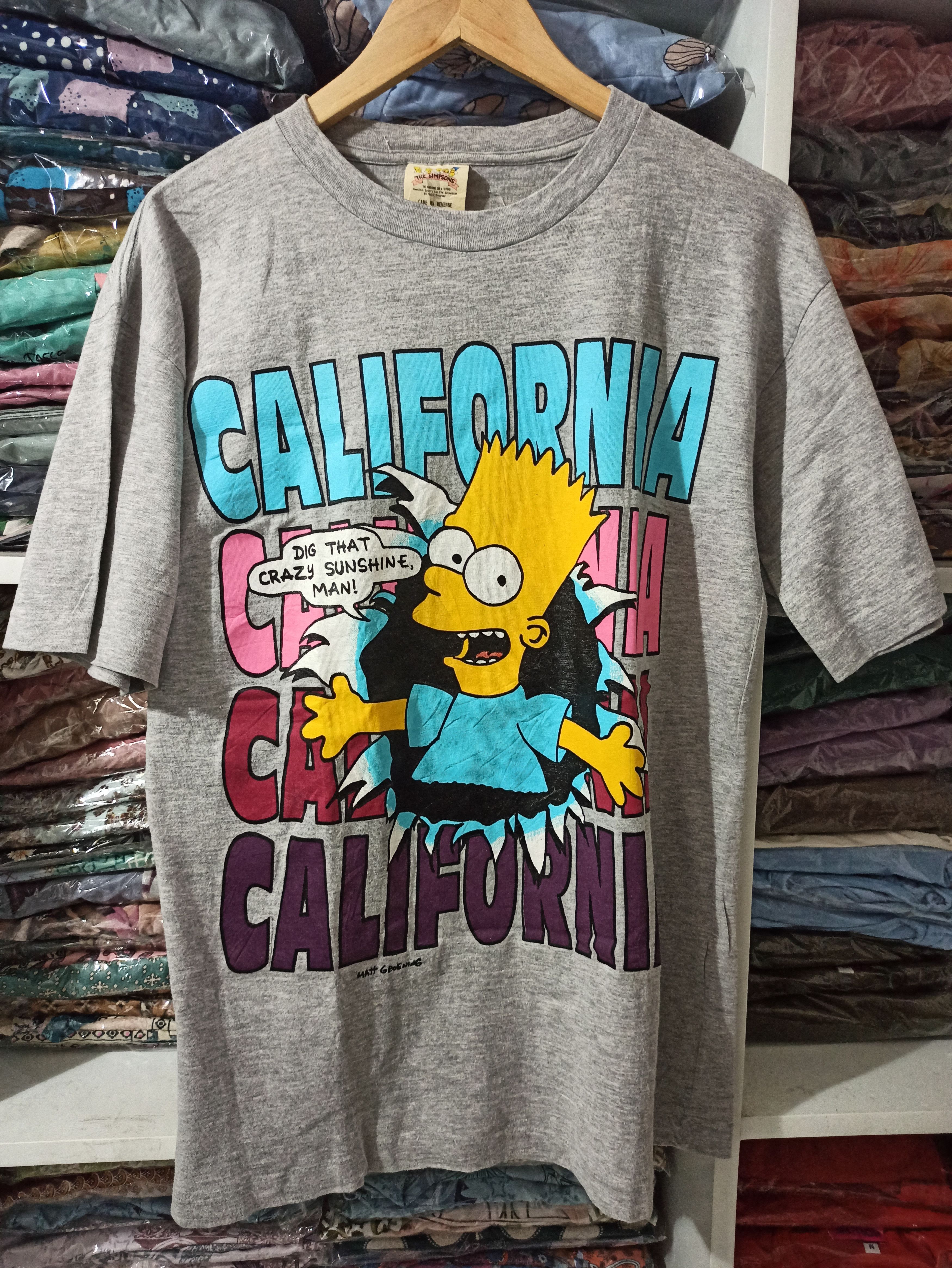 The Simpsons Vintage 90s Bart Simpson California The Simpsons T-shirt Size US M / EU 48-50 / 2 - 6 Thumbnail