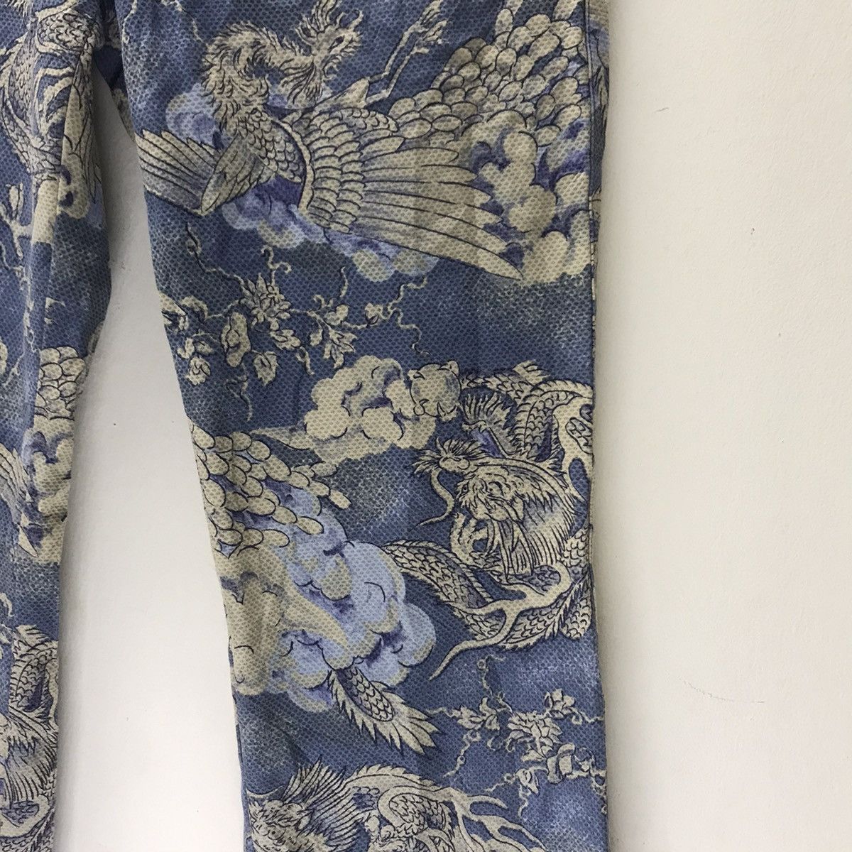 Japanese Brand Batsu Club Dragon Sky Printed Flare Jeans Size US 27 - 5 Thumbnail